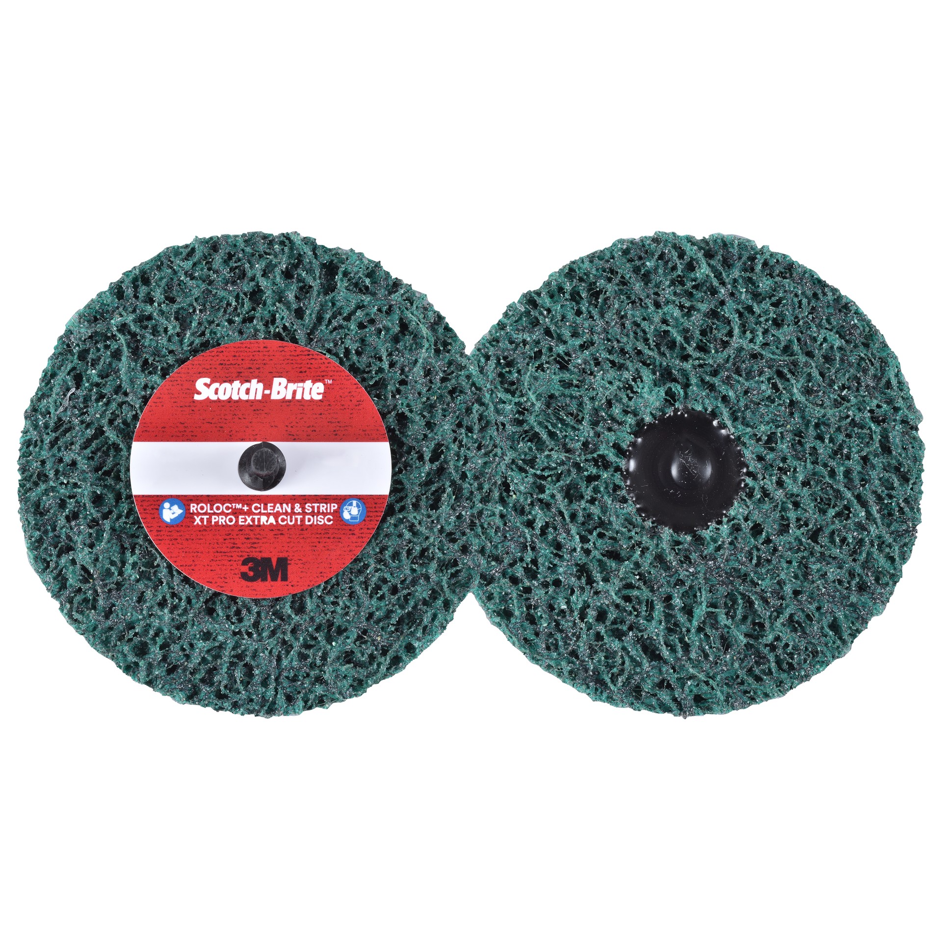 Scotch-Brite™ Roloc™+ Clean and Strip XT Pro Extra Cut Disc, TR+, A XCS, 4 in x 0.5 in (10.16 cm x 1.27 cm)
