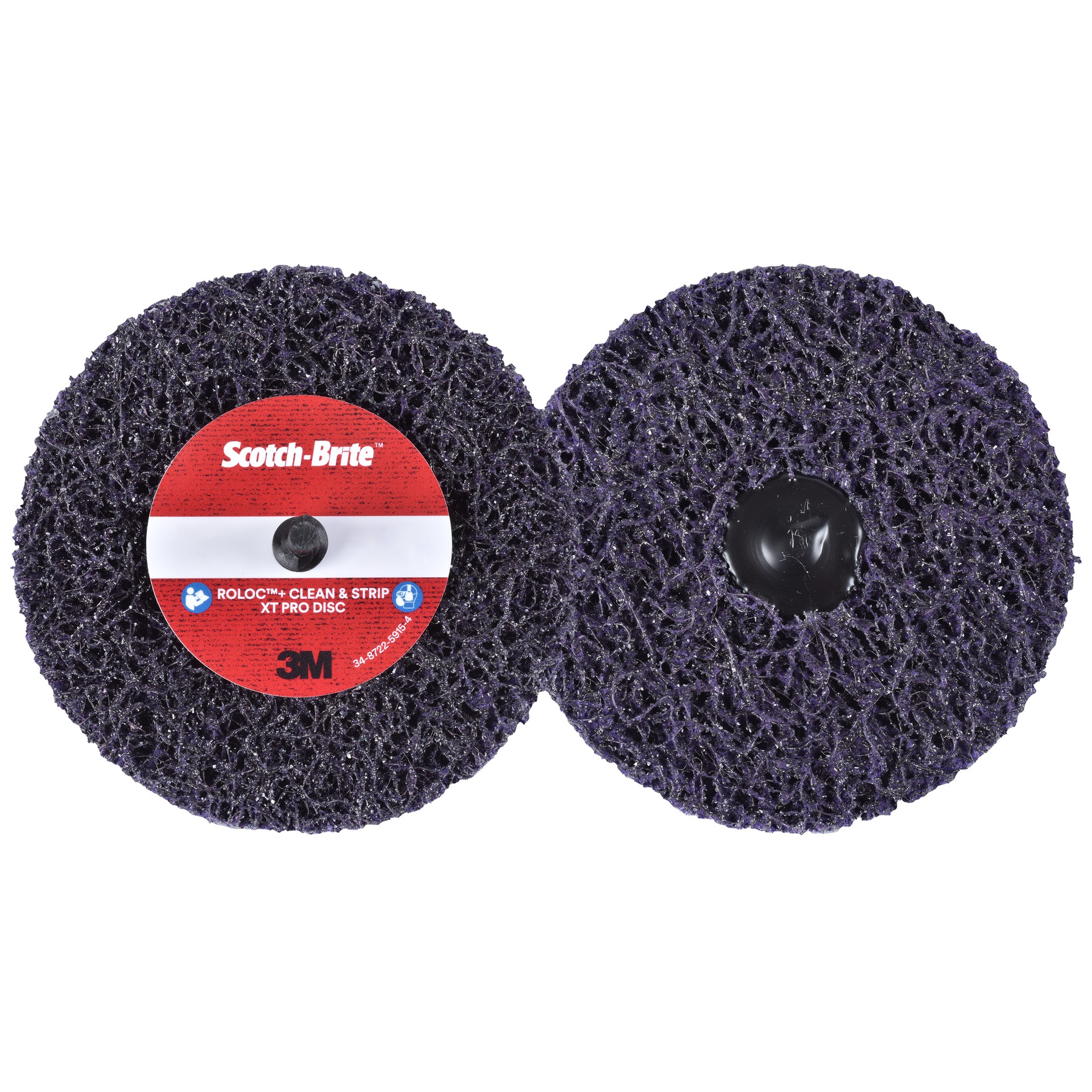 Scotch-Brite™ Roloc™+ Clean and Strip XT Pro Disc, TR+, S XCS, 2-ply, 4 in x 1 in (10.16 cm x 2.54 cm)