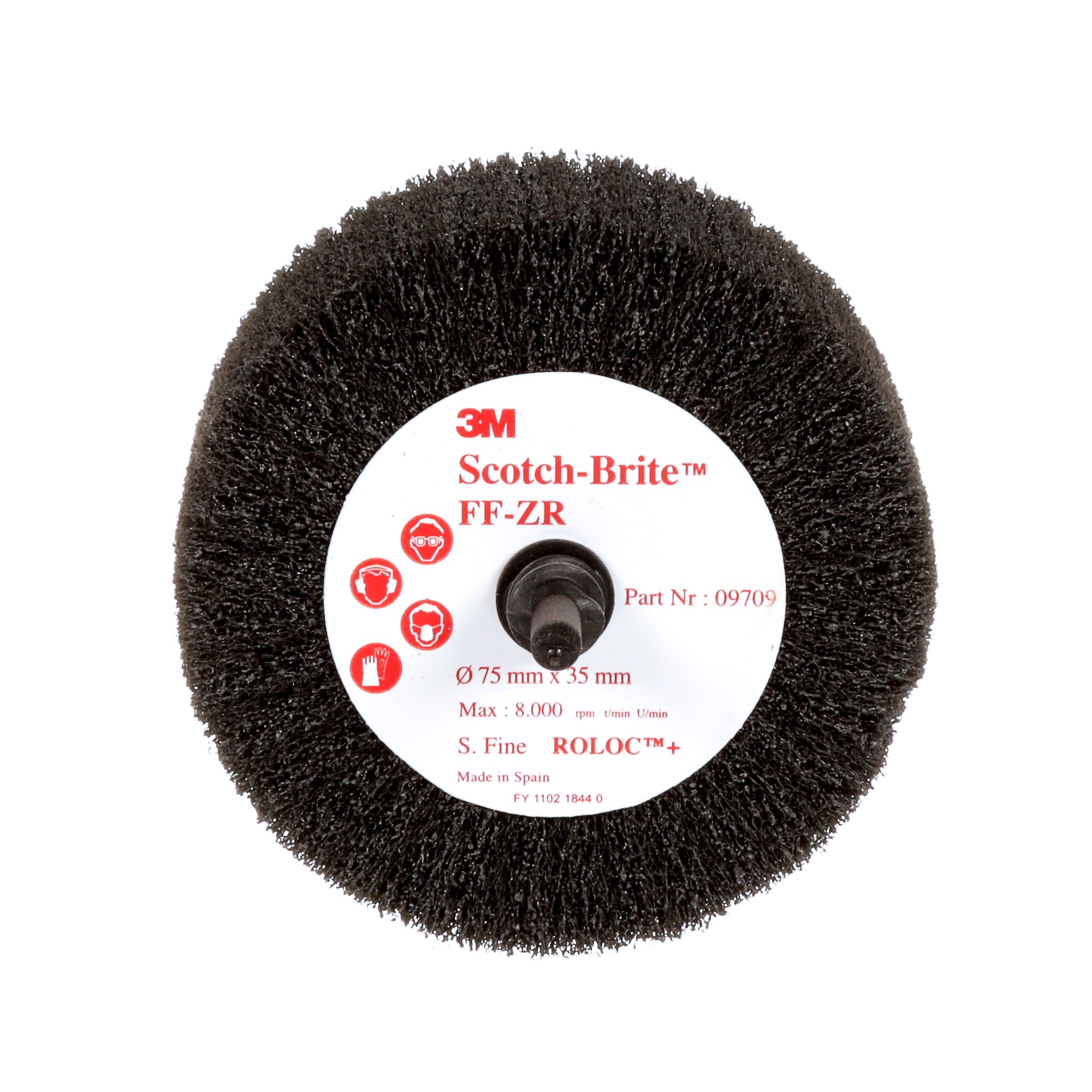 Brosse à lamelles Scotch-Brite(MC), FF-ZR, FIN, 7,62 x 3,5 cm (3 x 1 19/50 po)
