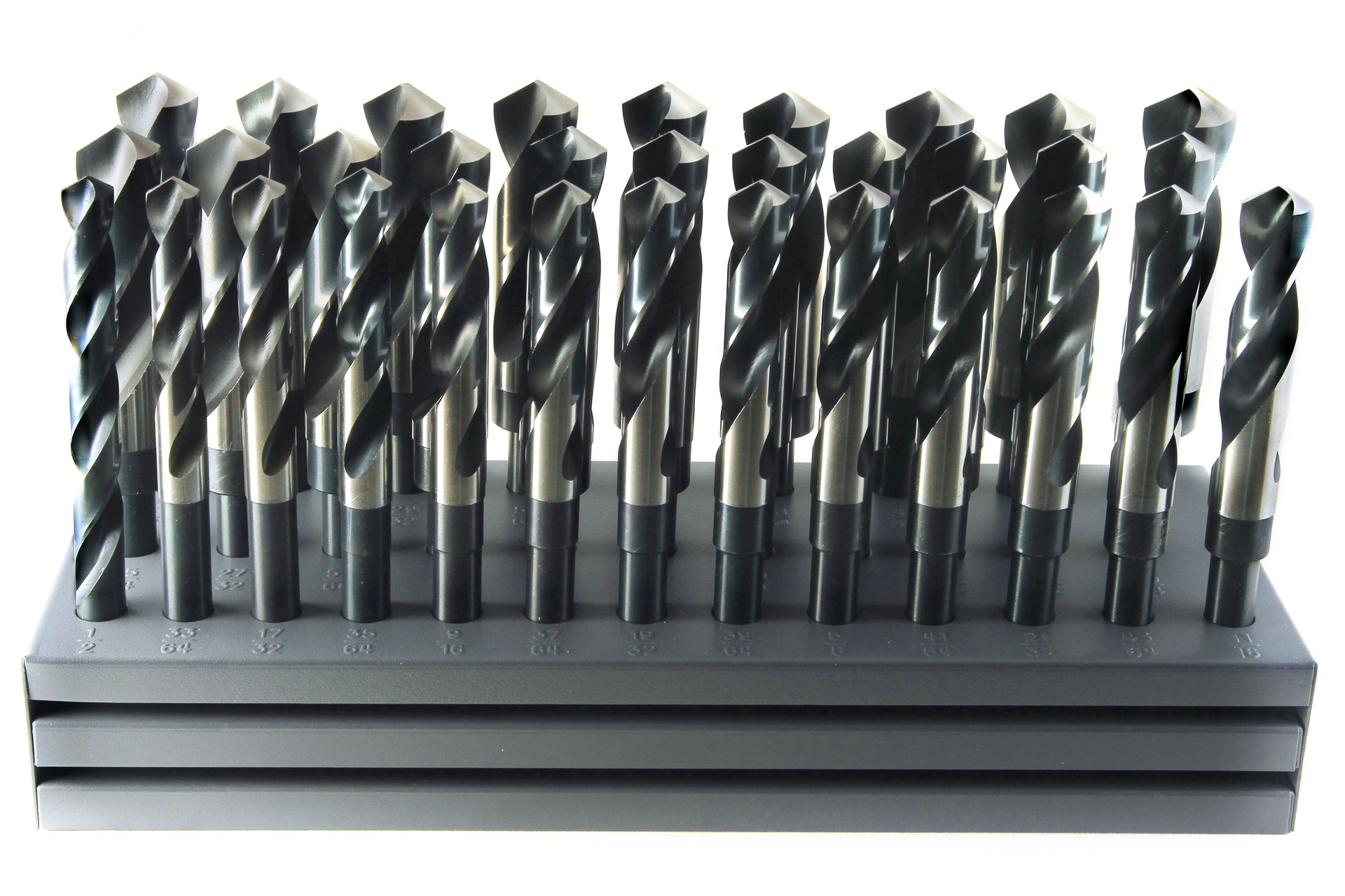 32PC S&D DRILL BIT STAND 1/2-1 W/DRILL