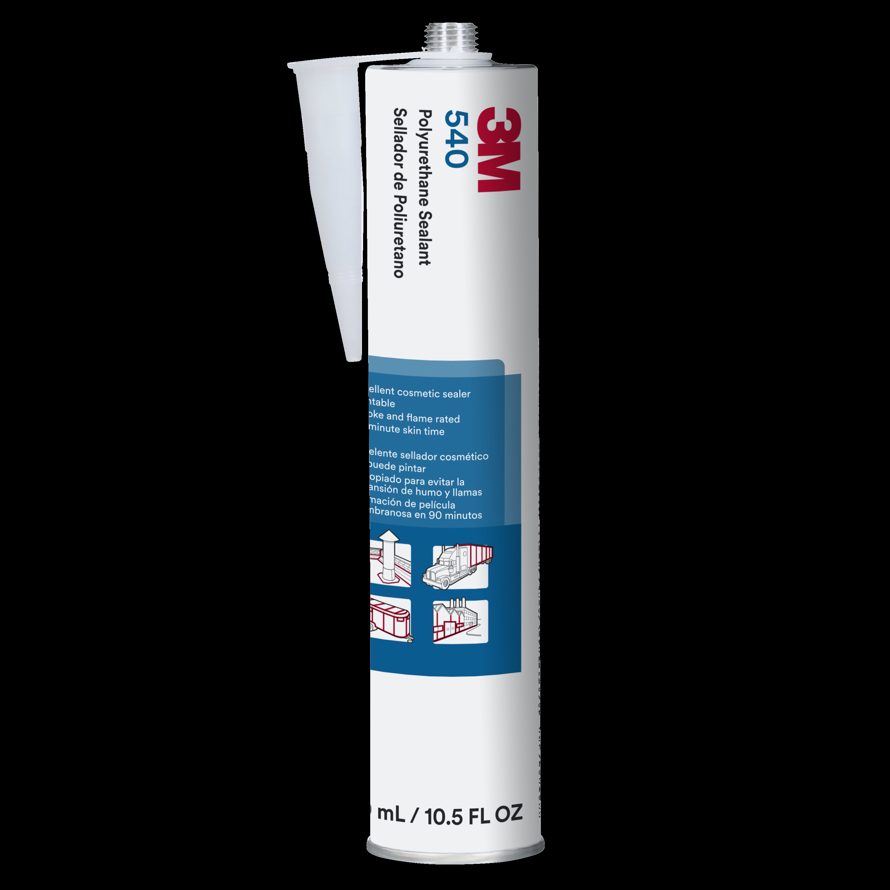 Adhésif mastic en polyuréthane 540 3M(MC), blanc, 310 ml, cartouche, 12/caisse