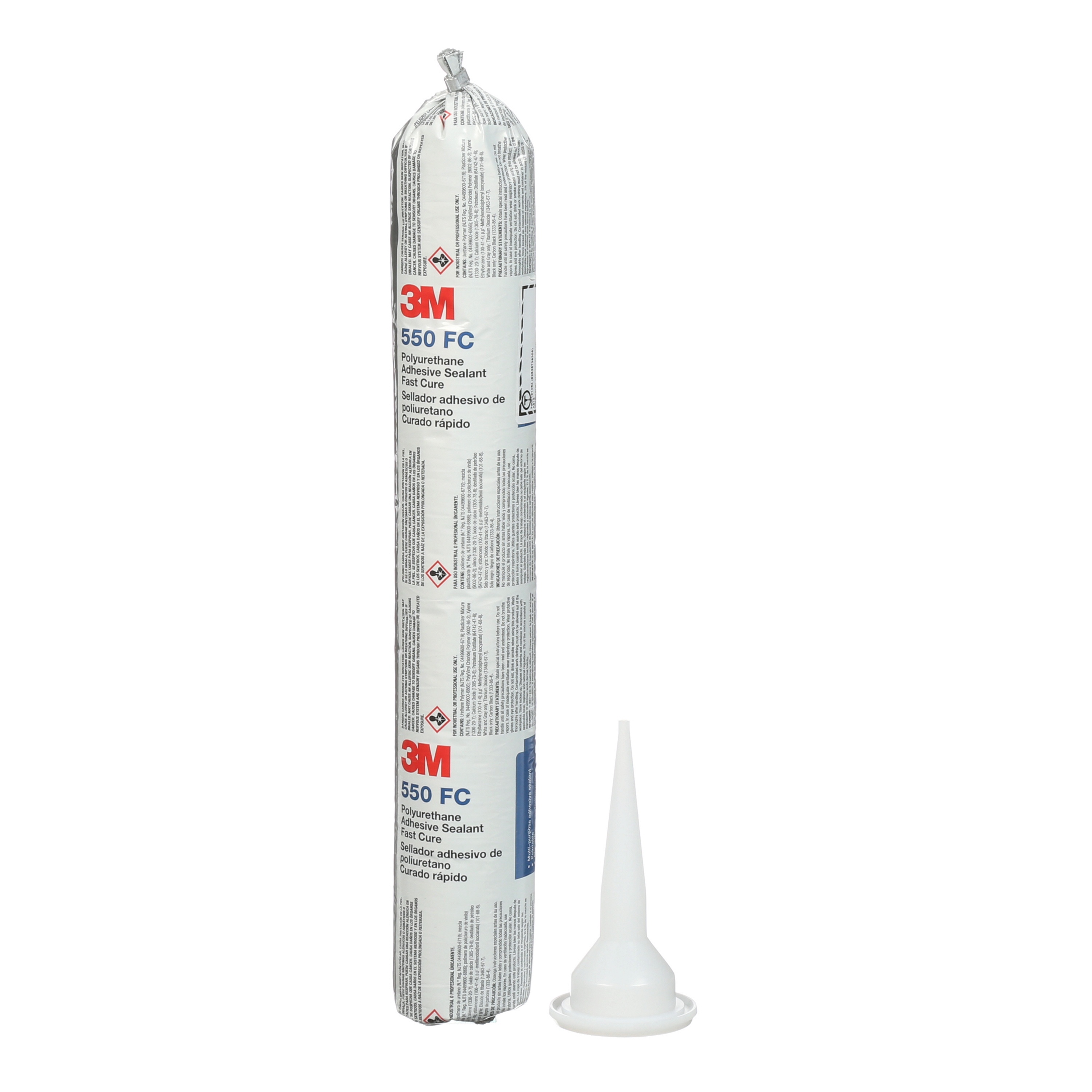 Adhésif mastic en polyuréthane à durcissement rapide 3M(MC), 550, gris, format économique de 600 ml
