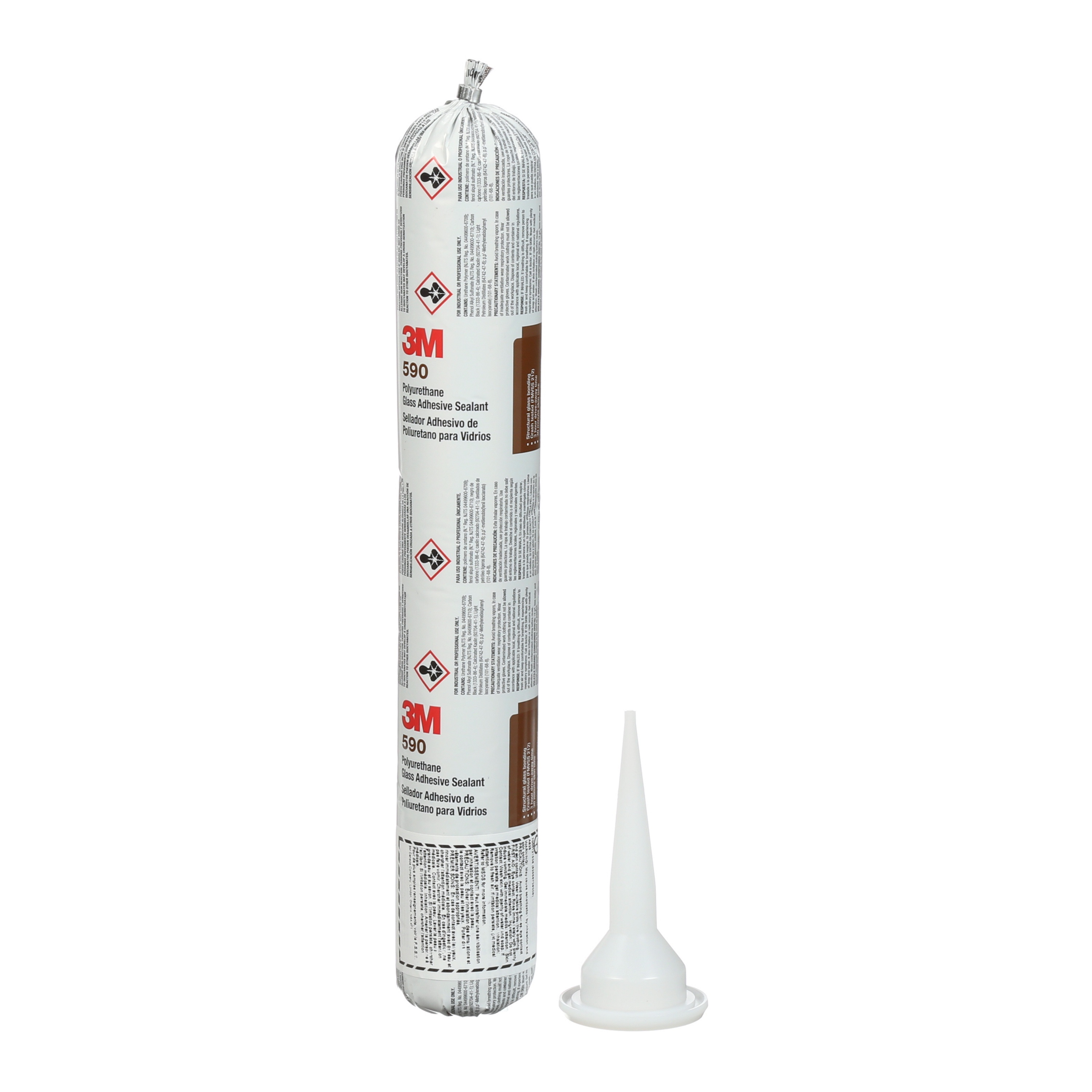 Adhésif mastic de polyuréthane pour le verre 3M(MC), 590, noir, 600 ml (20,3 oz)