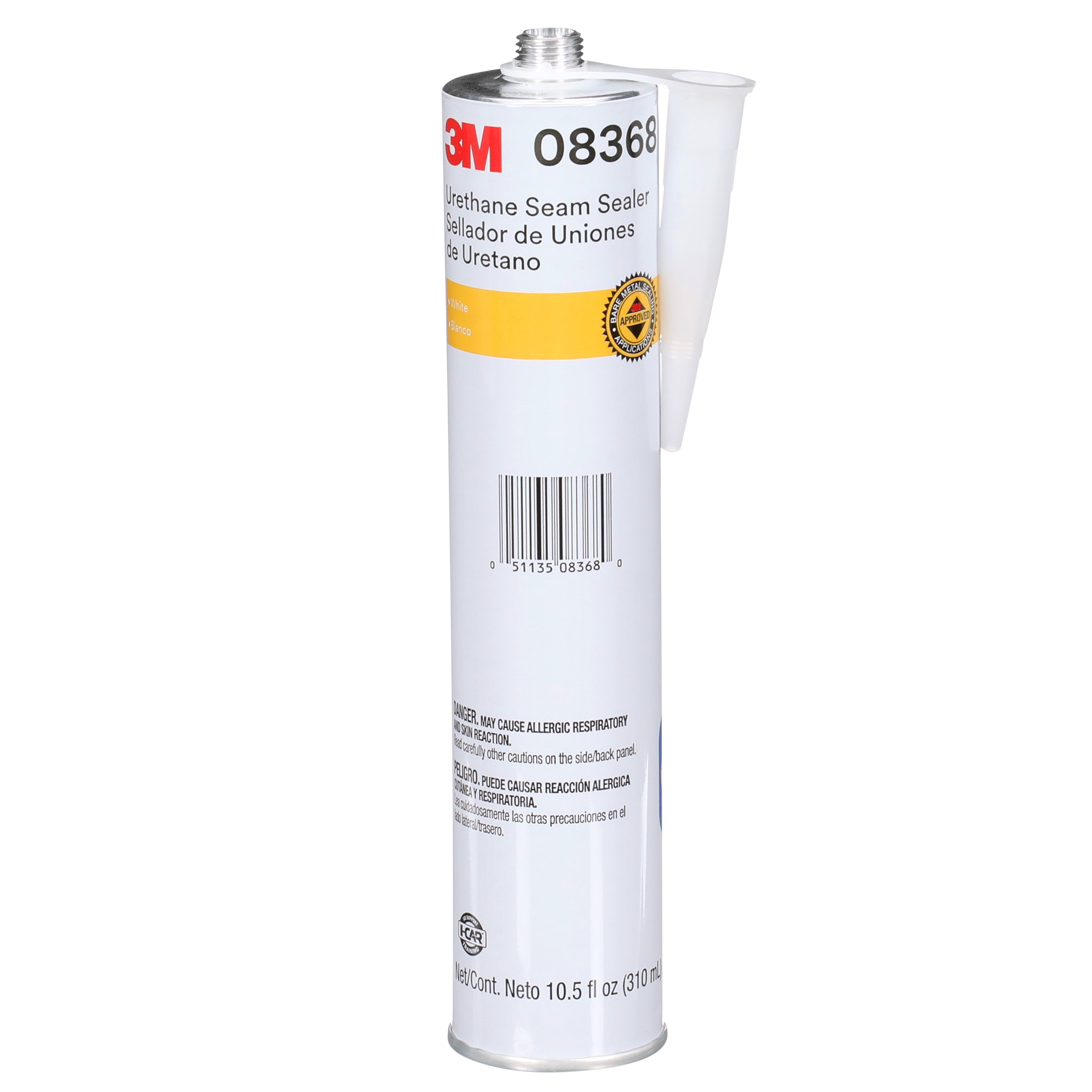 3M Urethane Seam Sealer, 08368, White, 310mL Cartridge, 12/Caisse