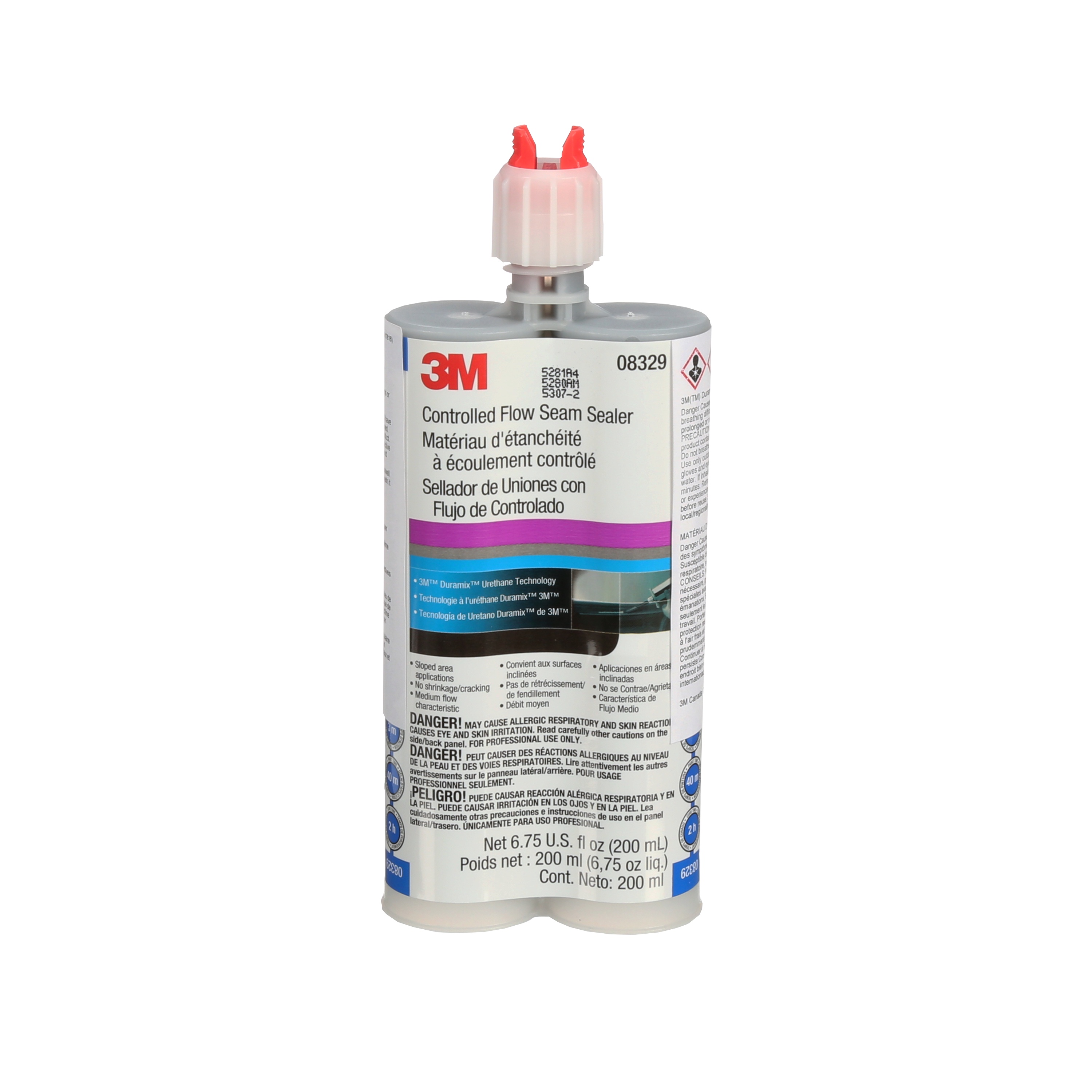 3M Controlled-Flow Seam Sealer, 08329, black, 6.8 fl. oz. (200 ml)
