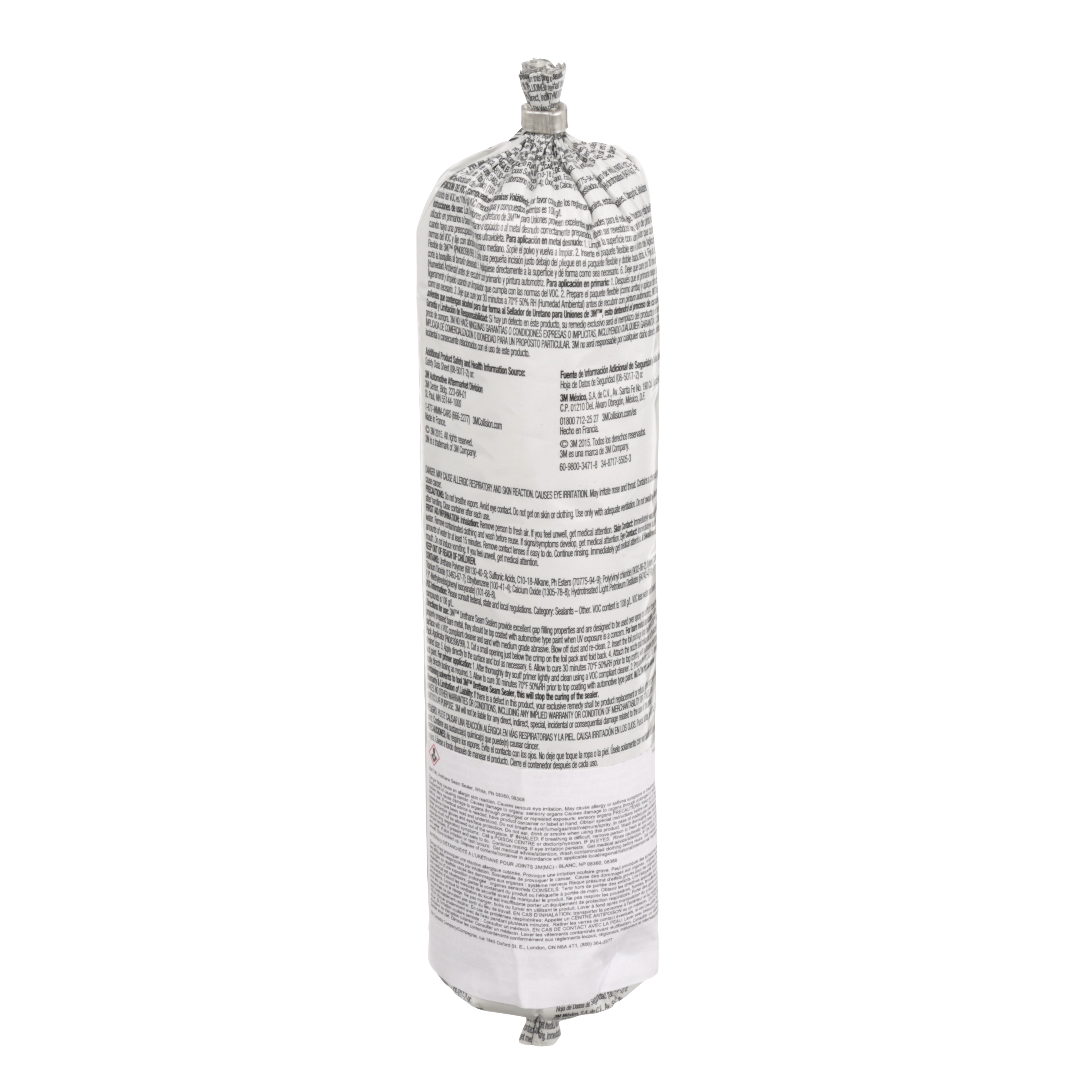 Matériau d'étanchéité pour joints de carrosserie à l'uréthane 3M(MC), 08360, blanc, paquet de 310 ml, 6/caisse