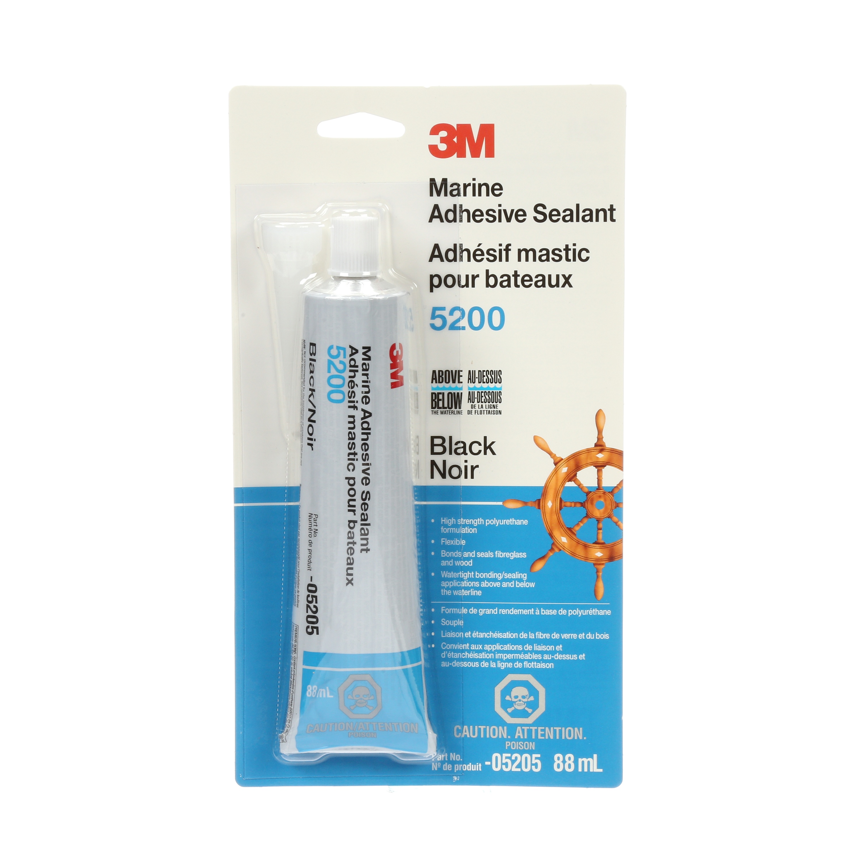 Adhésif mastic pour bateaux 3M(MC), 5200, noir, 88 ml (3 oz)