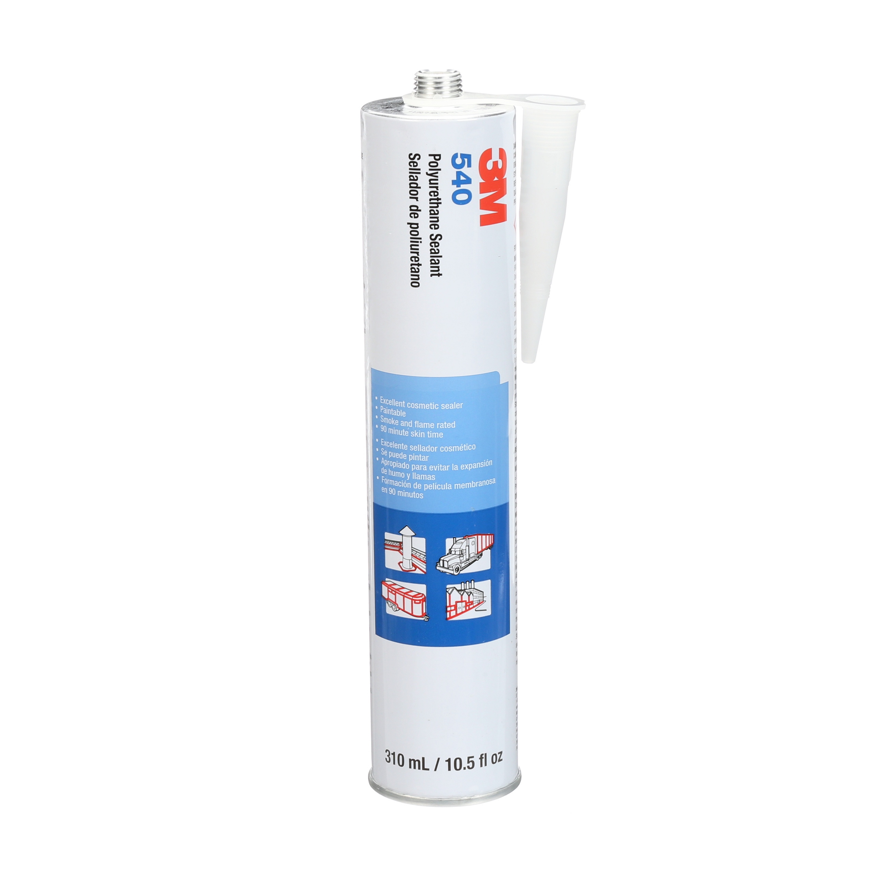 Adhésif mastic en polyuréthane 540 3M(MC), gris, 300 ml , cartouche, 12/caisse