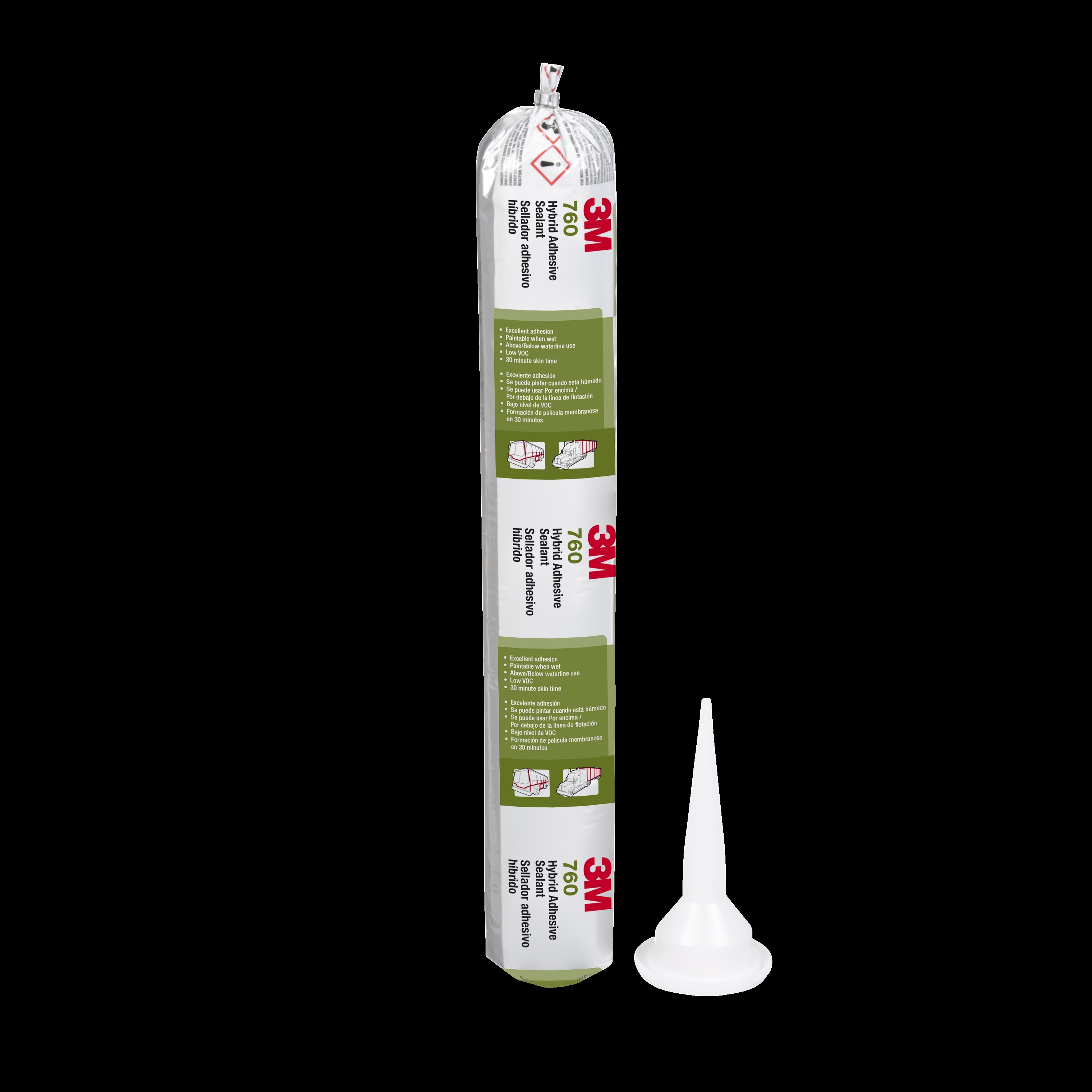 Adhésif mastic 3M(MC), 760 UV, blanc, 600 ml (20,3 oz)