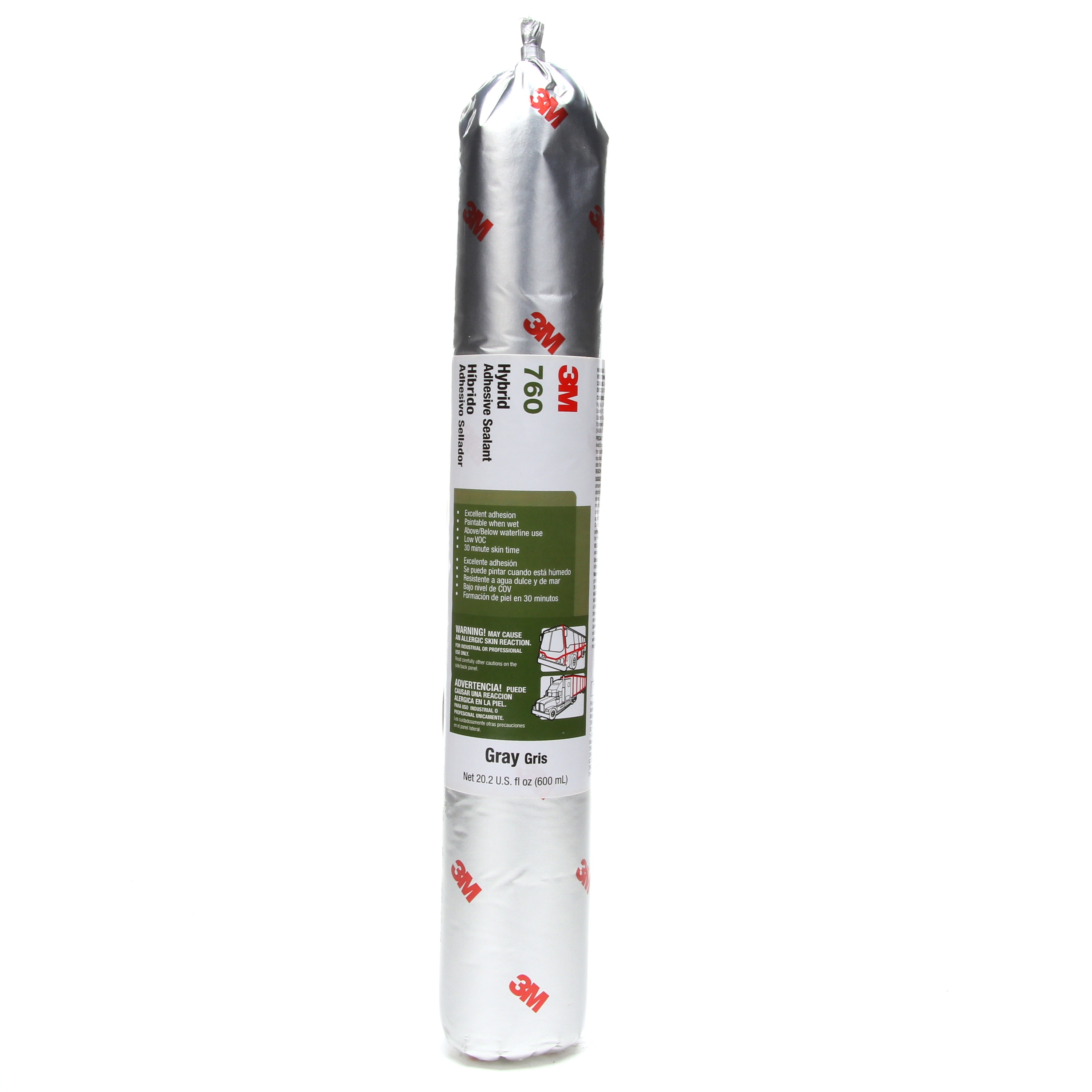 Adhésif mastic 3M(MC), 760 UV, gris, 600 ml (20,3 oz)