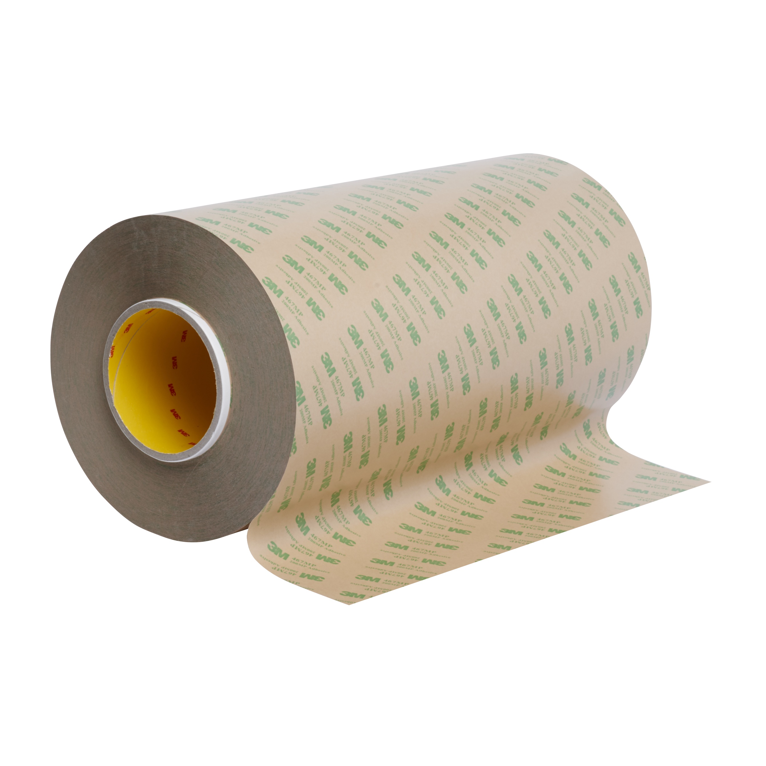 Ruban à transfert d’adhésif 3M(MC), 467MP, transparent, 2,0mil, 30,1 cm x 165m (12po x 180v)