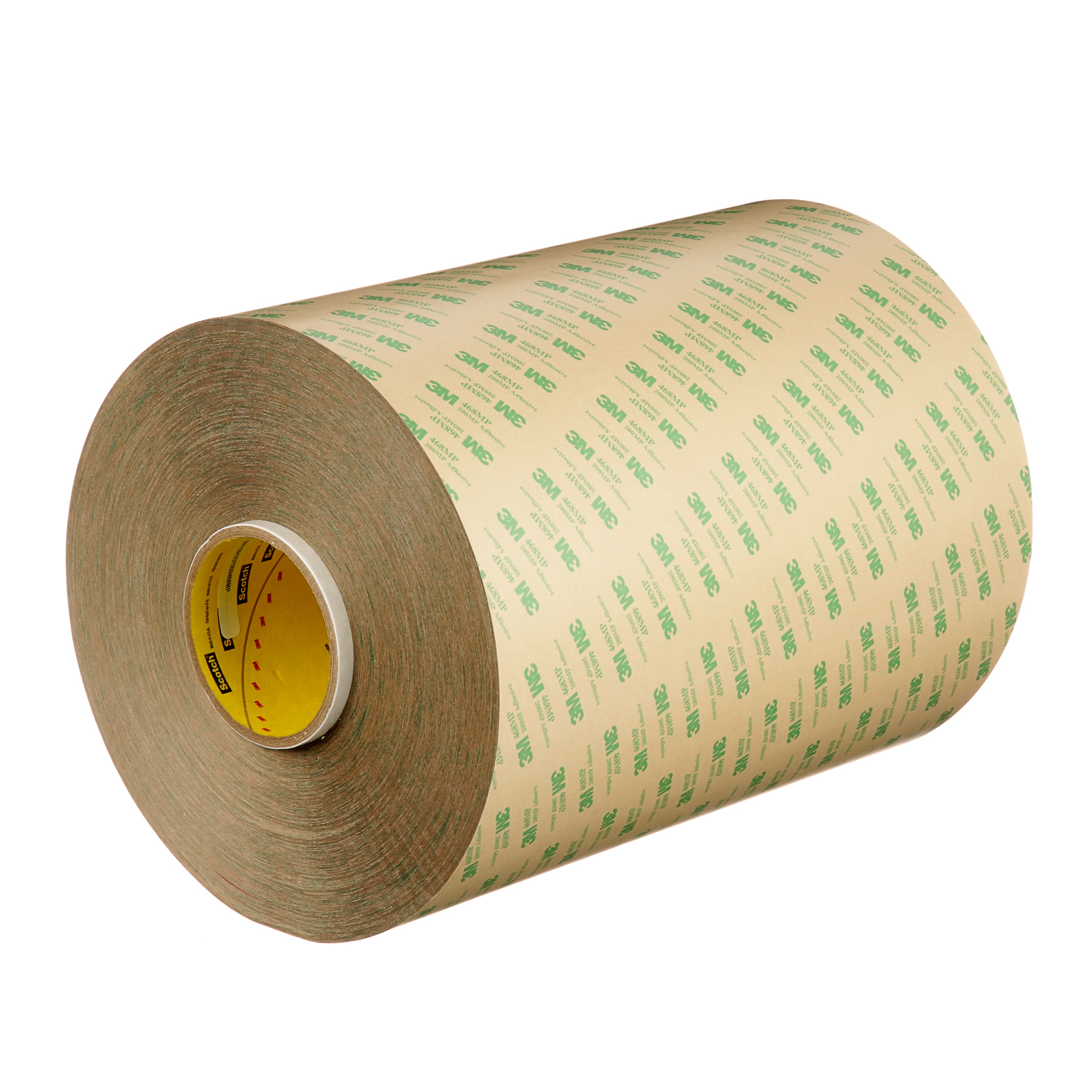 3M Adhesive Transfer Tape 468MP, Clear, 16 in x 180 yd (406.4 mm x 164.592 m), 5 mil (0.127 mm), 1 Roll/Case