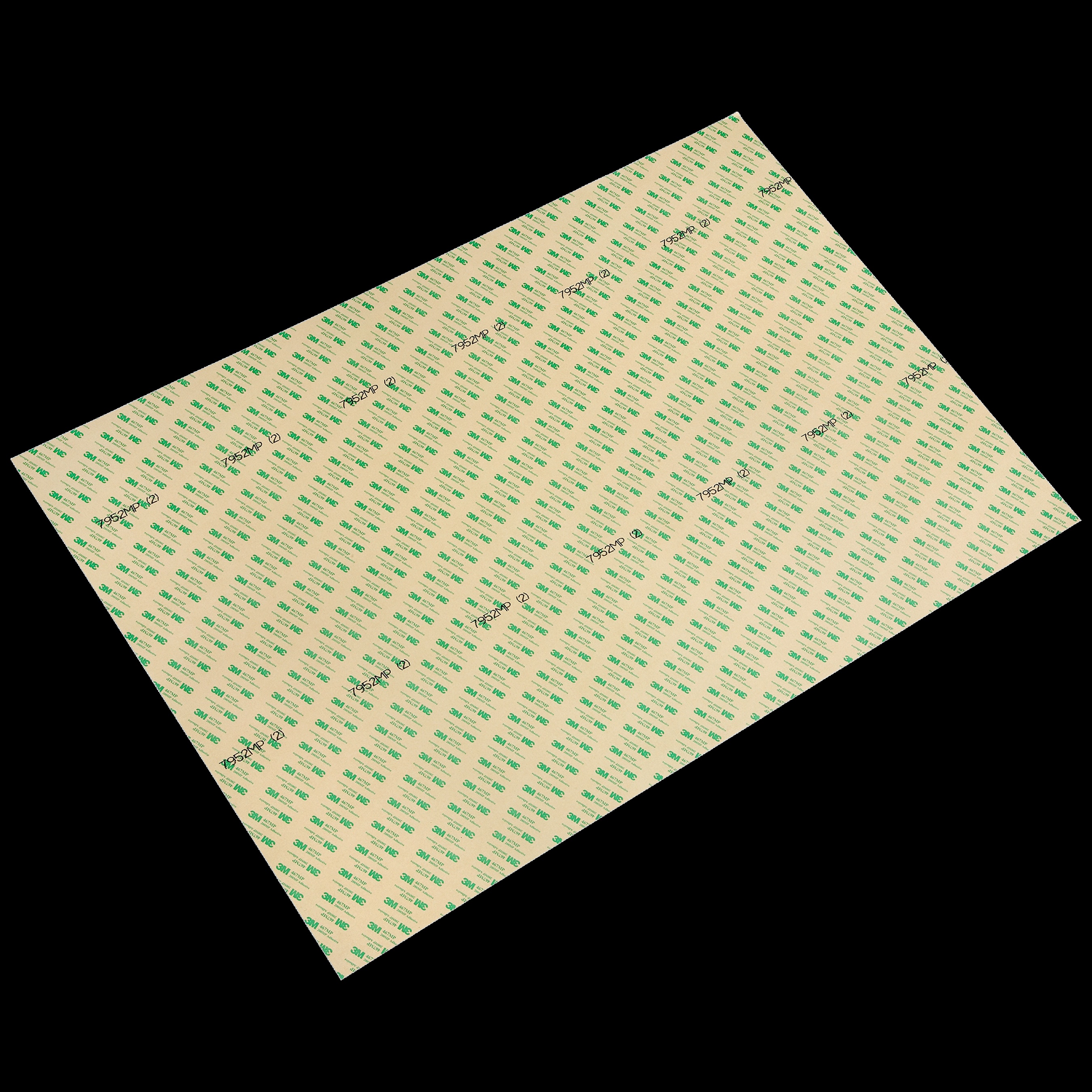 3M High Performance Adhesive Transfer Tape, 7952MP, double-linered, clear, 2 mil (.05 mm), 16 in x 1 yd (406.40 mm x 914.40 mm)
