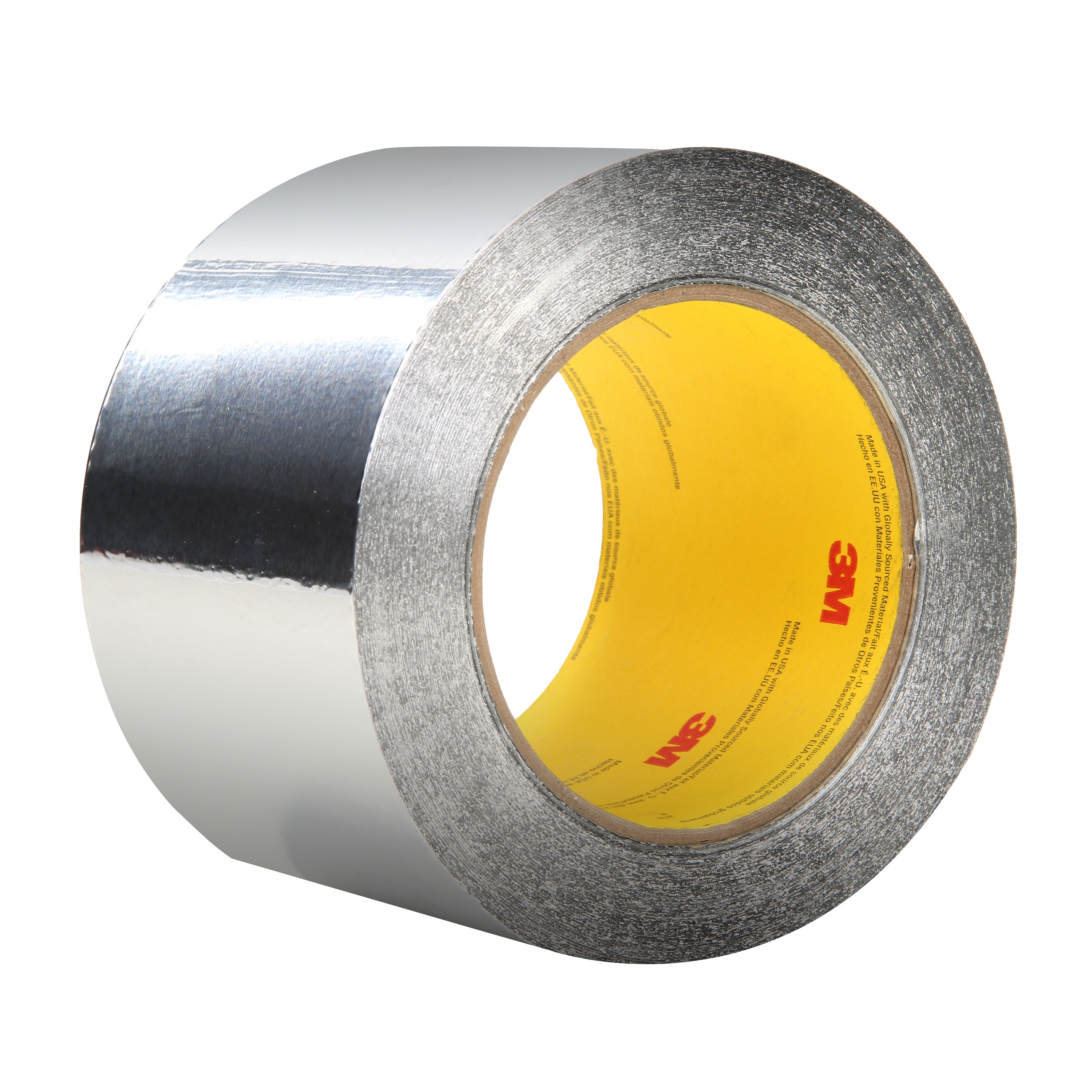 Ruban aluminium 3M(MC) 34383, argent, 3 po x 60 vg (76,2 mm x 54,8 m), 4,5 mil (0,11 mm), 12/carton