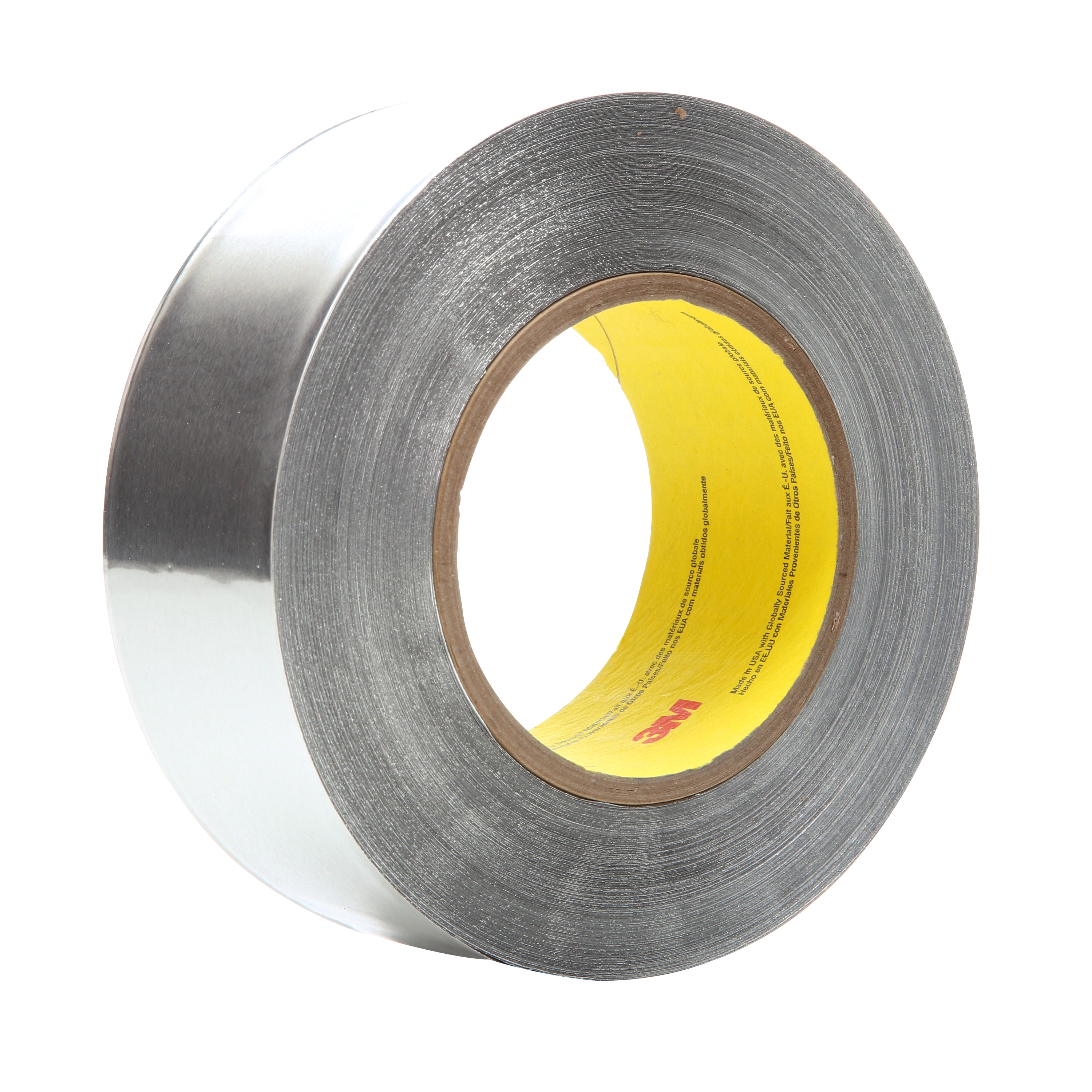 3M Heavy Duty Aluminum Foil Tape 438, Silver, 1 in x 60 yd (25.4 mm x 54.864 m), 7.2 mil (0.182 mm), 48 Roll/Case
