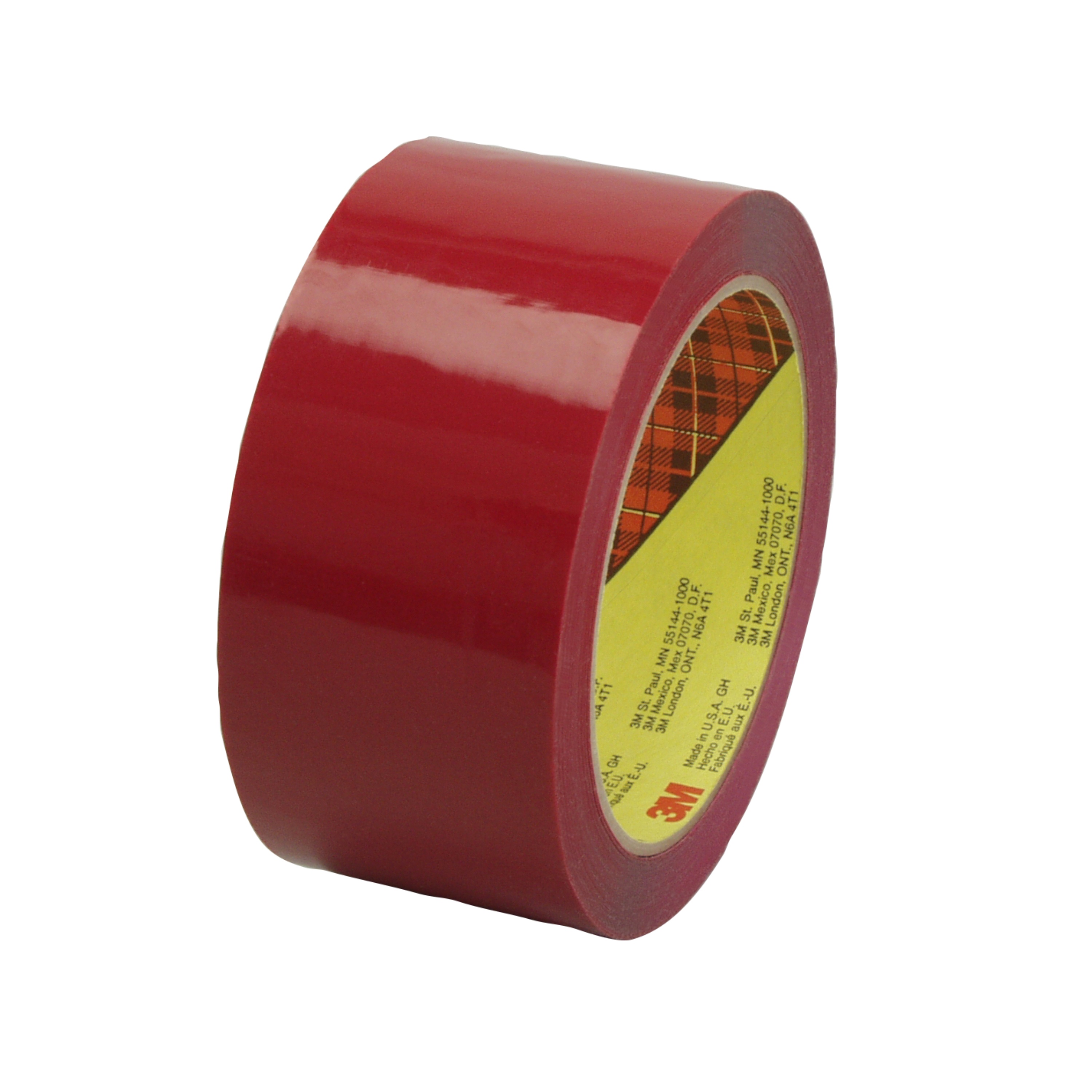 Ruban pour sceller les boîtes Scotch(MD), 373, rouge, 36 mm x 50 m, en vrac