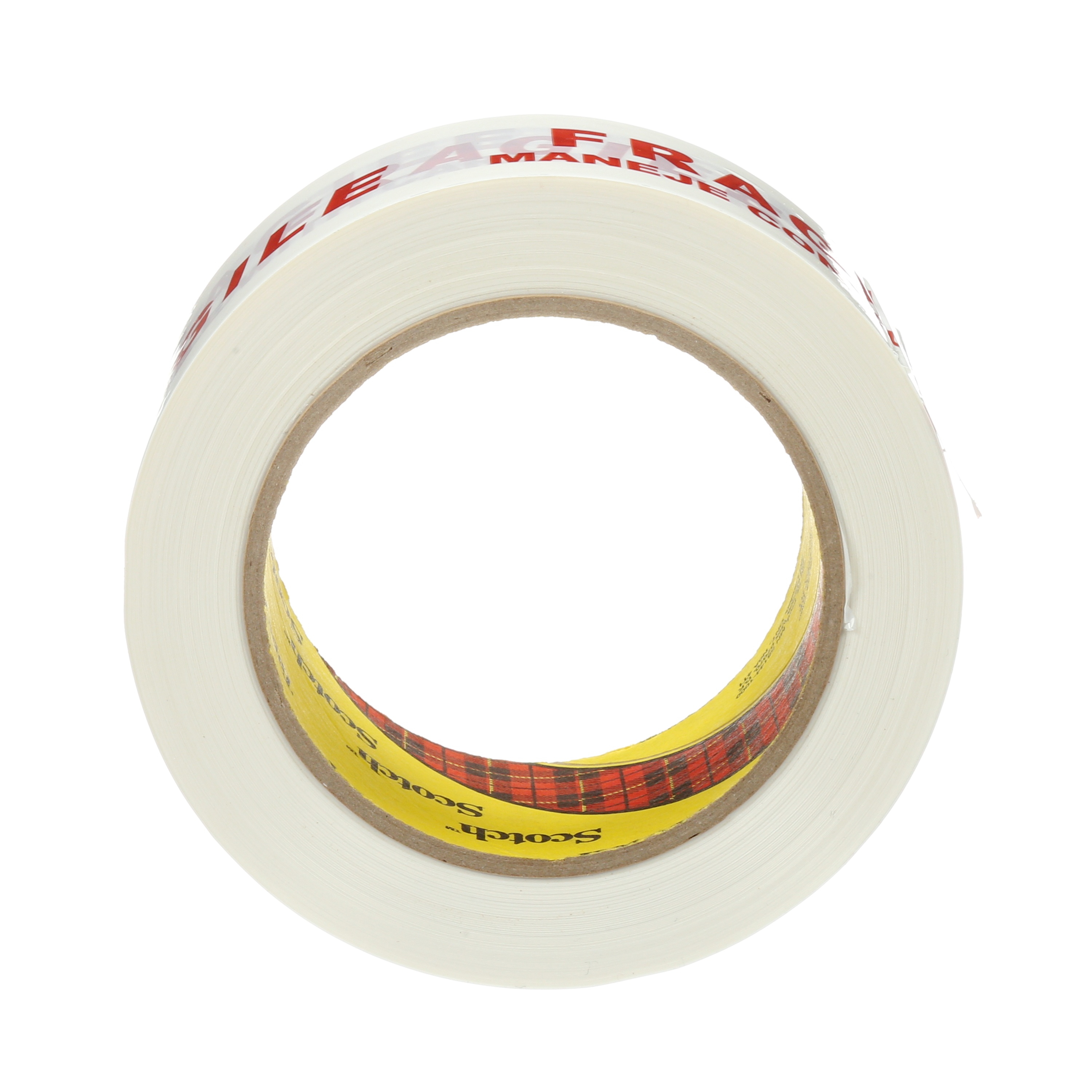 Ruban pour sceller les boîtes préimprimé 3772 Scotch®, imprimé en blanc, trilingue, 48 mm x 100 m, 36/caisse, en vrac