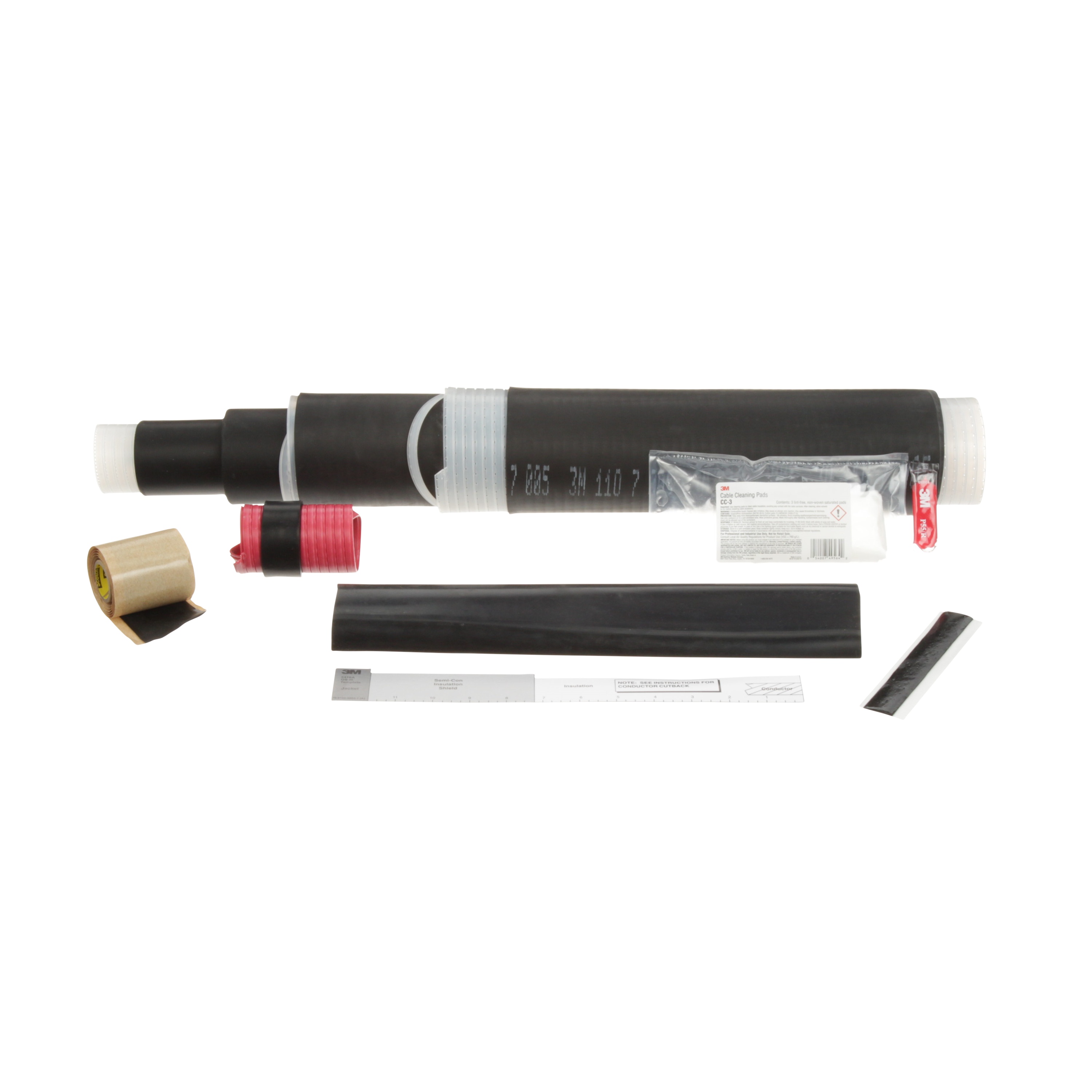 3M Cold Shrink QS-III Splice Kit, 5416A, Concentric Neutral and Jacketed Concentric Neutral Cable, 15 kV, 0.84 - 1.38 in (21.3 - 35.1 mm) O.D., 4/0 AWG to 350 kcmil (95-185 mm²)