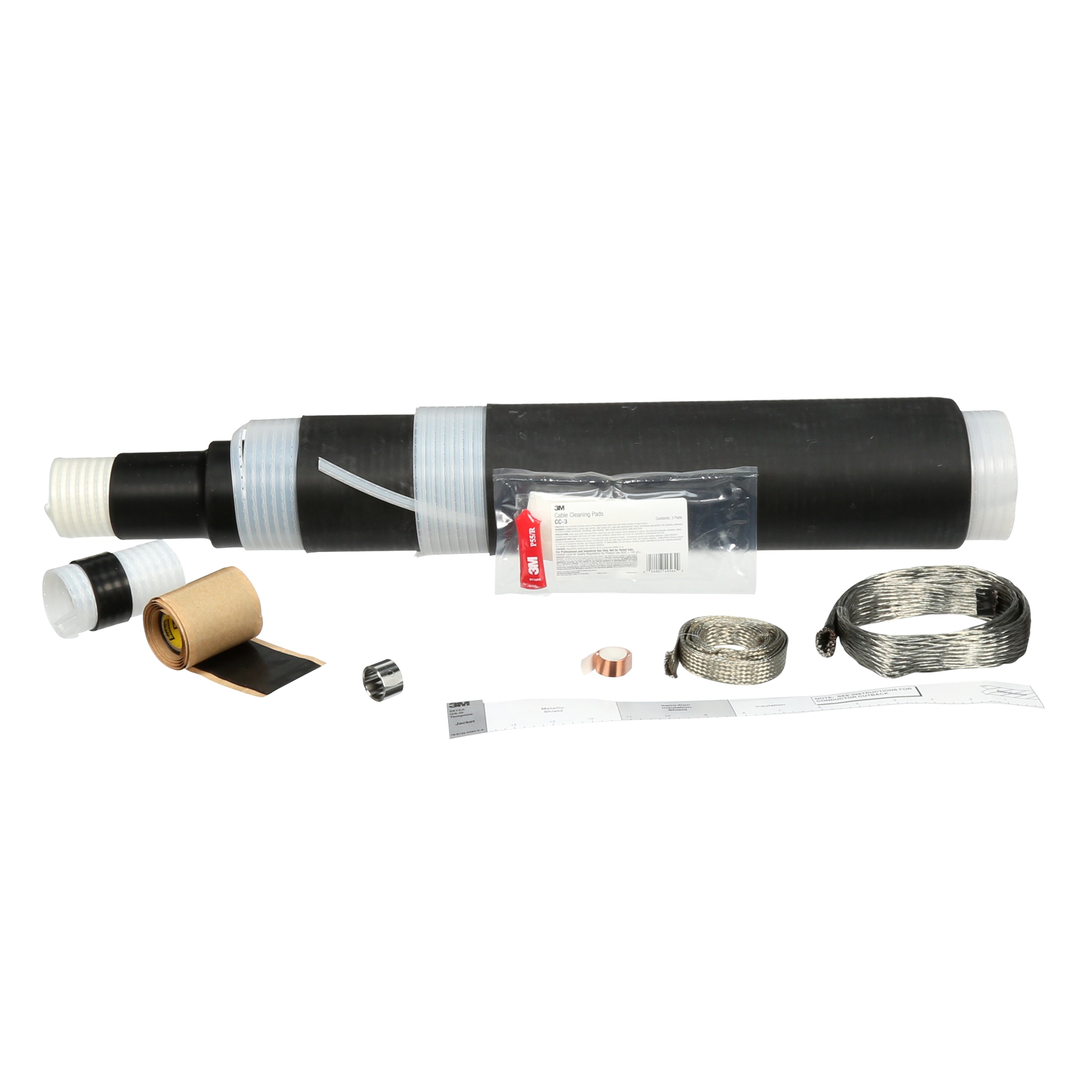3M Cold Shrink QS-III Splice Kit, 5516A, shielded armoured and non-armoured cable, 15 kV, 1.08 - 1.7 in (27.4 - 43.2 mm) O.D., 500 - 1000 kcmil