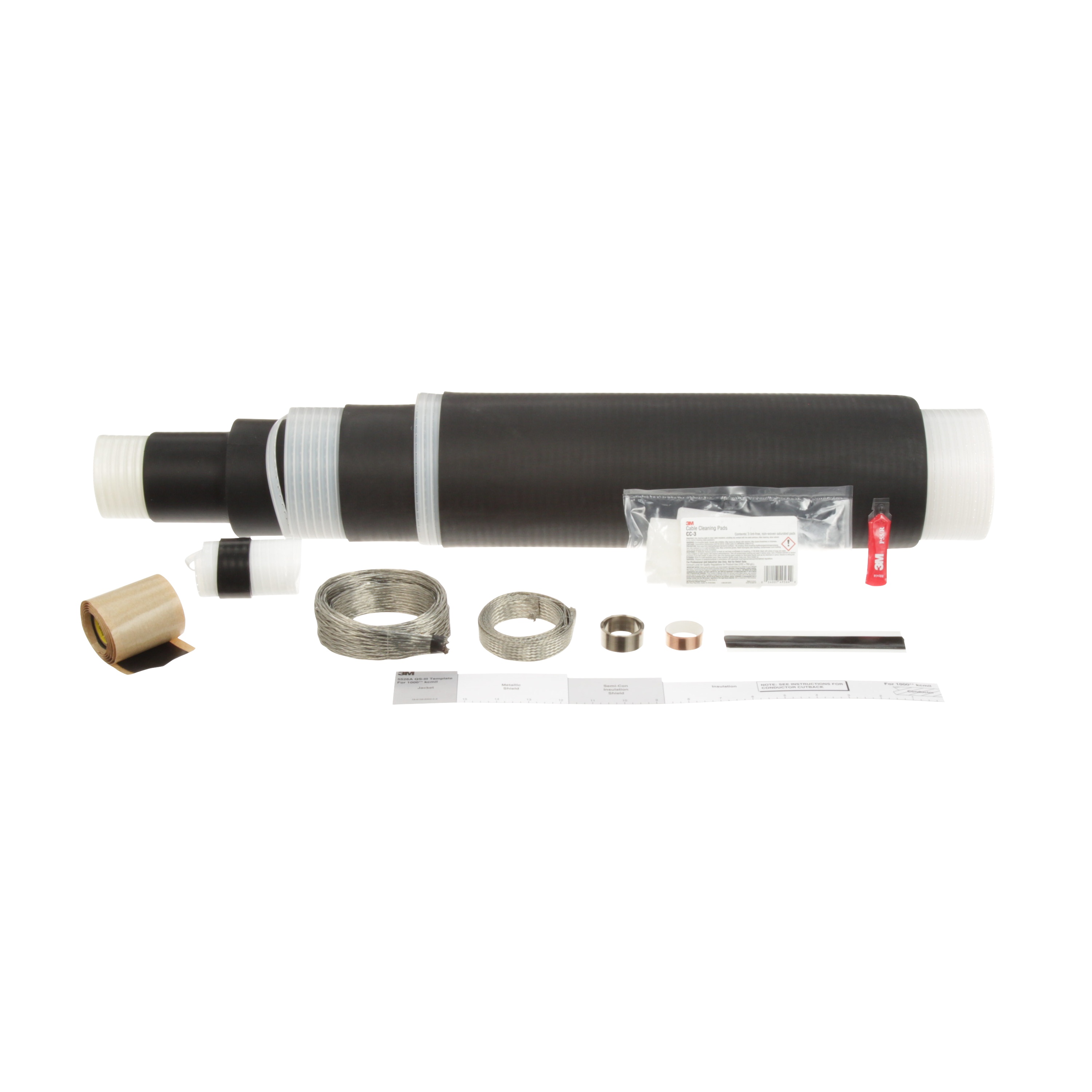 3M Cold Shrink QS-III Splice Kit, 5526A, shielded armoured and non-armoured cable, 25/28 kV, 1.24 - 2.07 in (31.5 - 52.6 mm) O.D., 500-1000 kcmil (240-500 mm²)