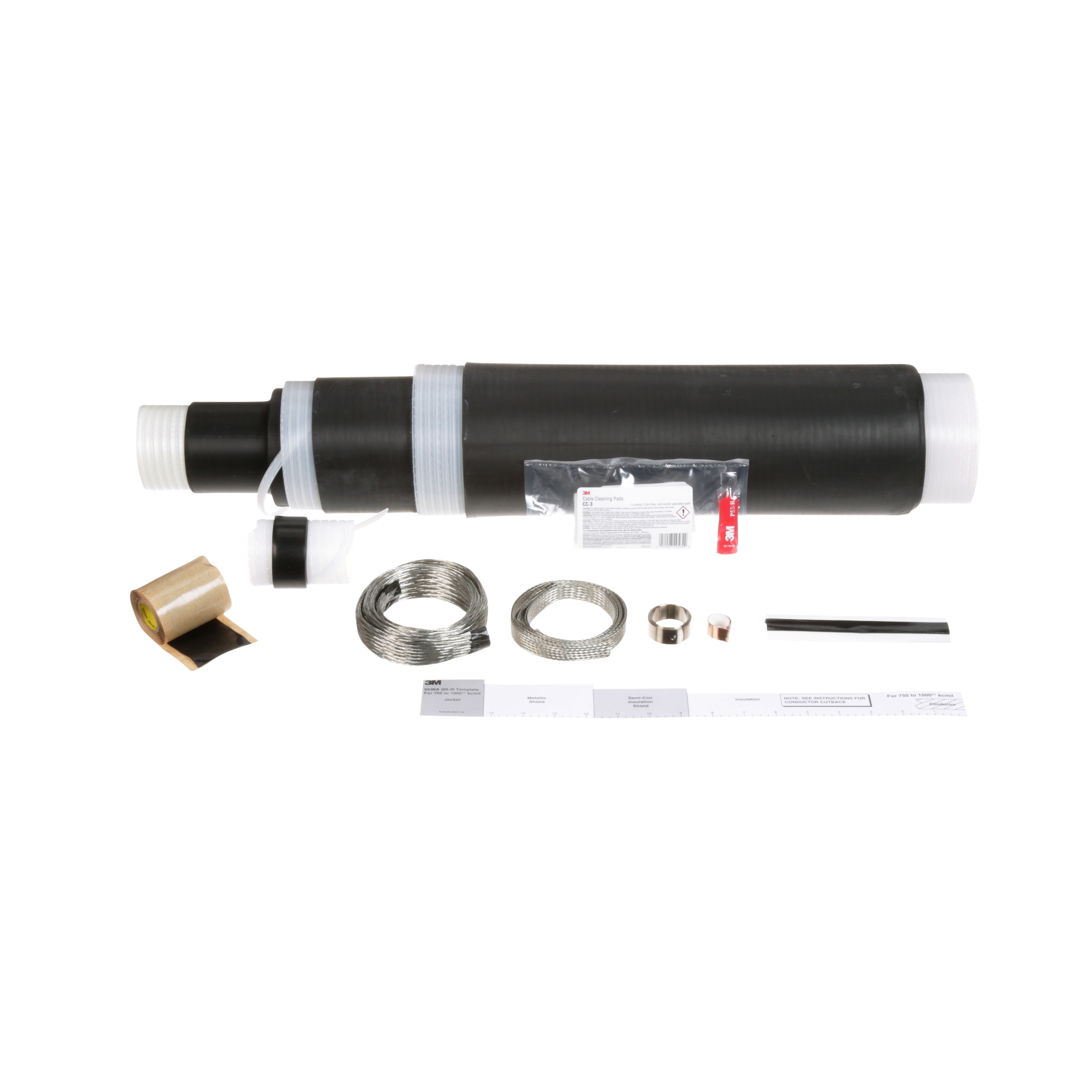 3M Cold Shrink QS-III Splice Kit, 5536A, shielded armoured and non-armoured cable, 35 kV, 1.24 - 2.07 in (31.5 - 52.6 mm) O.D., 350 - 1000 kcmil (185 - 500 mm²)
