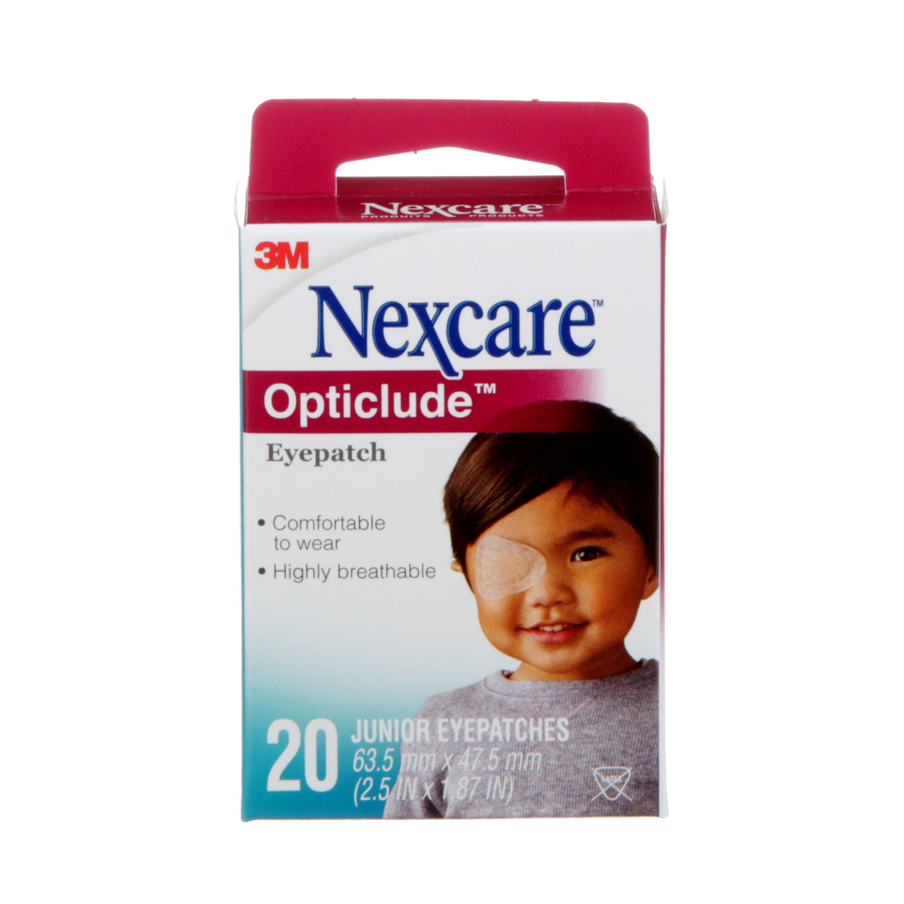 Couvre-œil 1537-CA Opticlude(MC) Nexcare(MC), junior, 20/paquet
