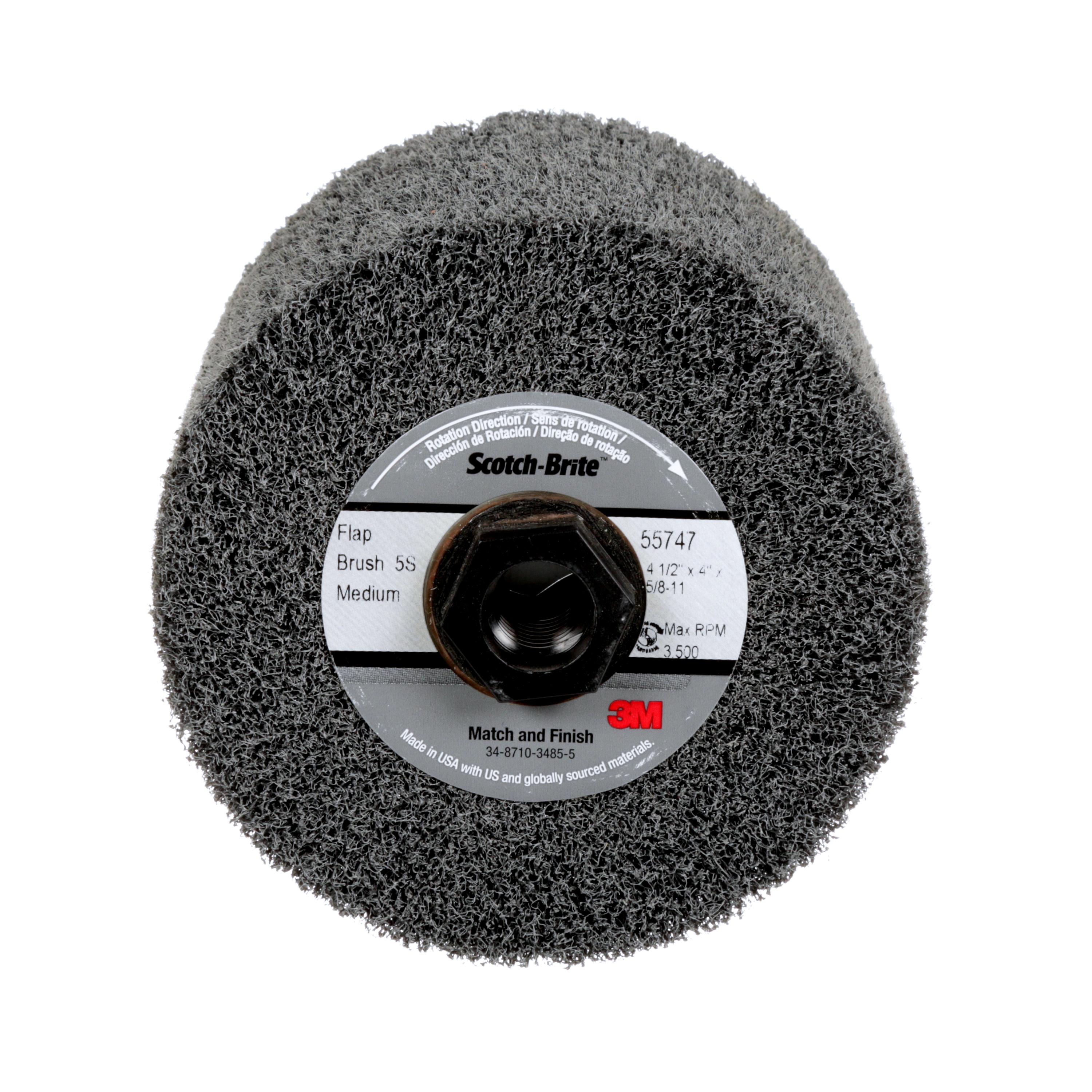 Brosse à lamelles pour l’uniformisation et la finition Scotch-Brite(MC), CF-MF, 5S MOYEN, 11,43 x 10,16 x 29,53 cm (4 1/2 x 4 x 11 5/8 po)