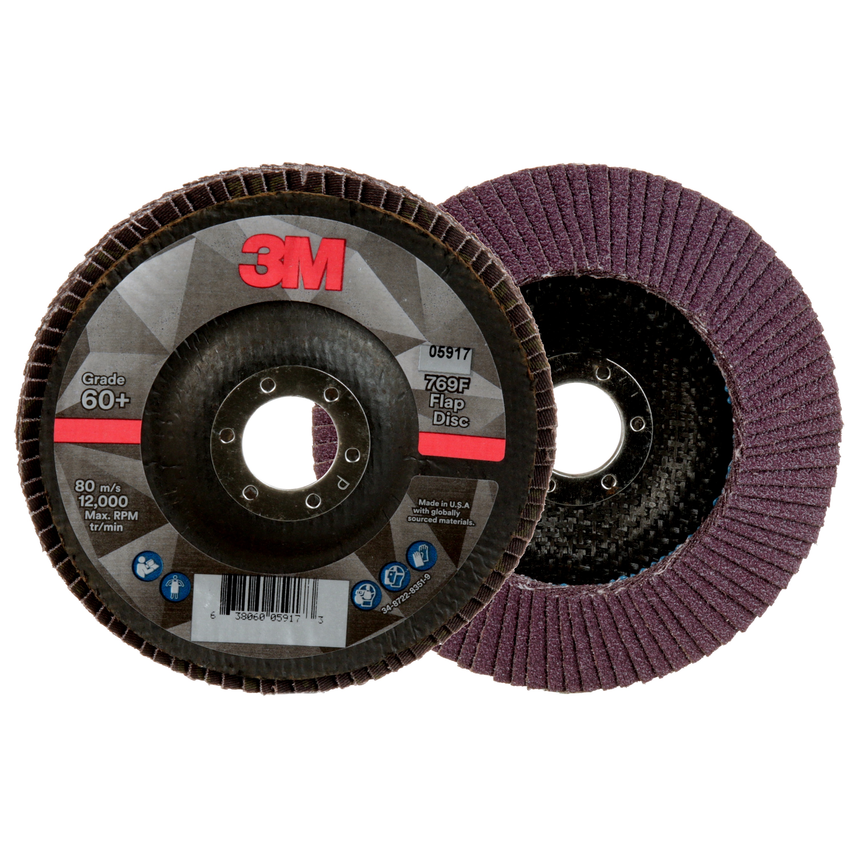Disque à lamelles 3M(MC), 769F, fixation de type 29, 60+, 127 x 22,2 mm (5 x 7/8 po)