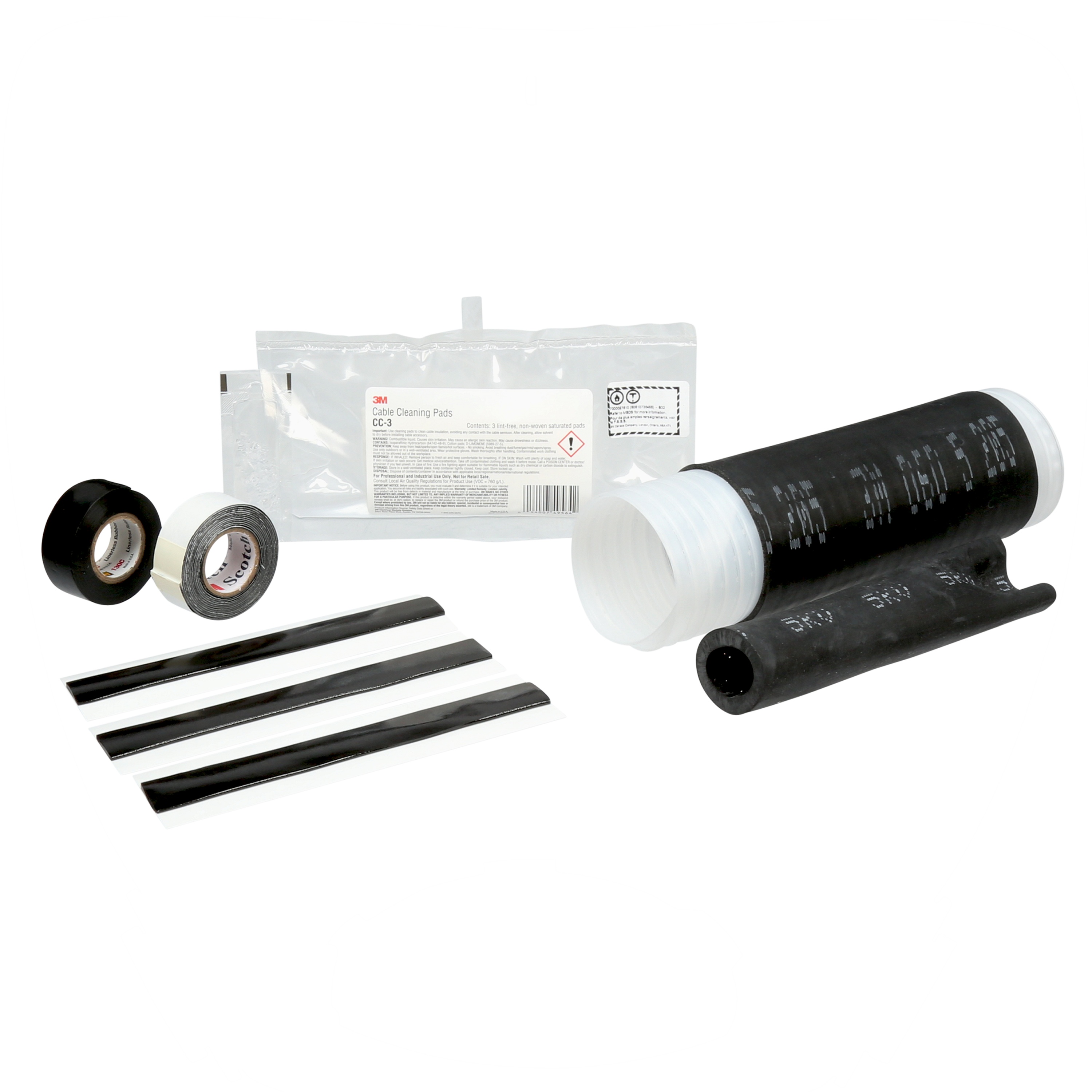 3M Motor Lead Pigtail Splice Kit 5322, 5/8 kV, Shielded and Non-Shielded, 2-1/0 AWG (Feeder), 4-1/0 AWG (Motor Lead)