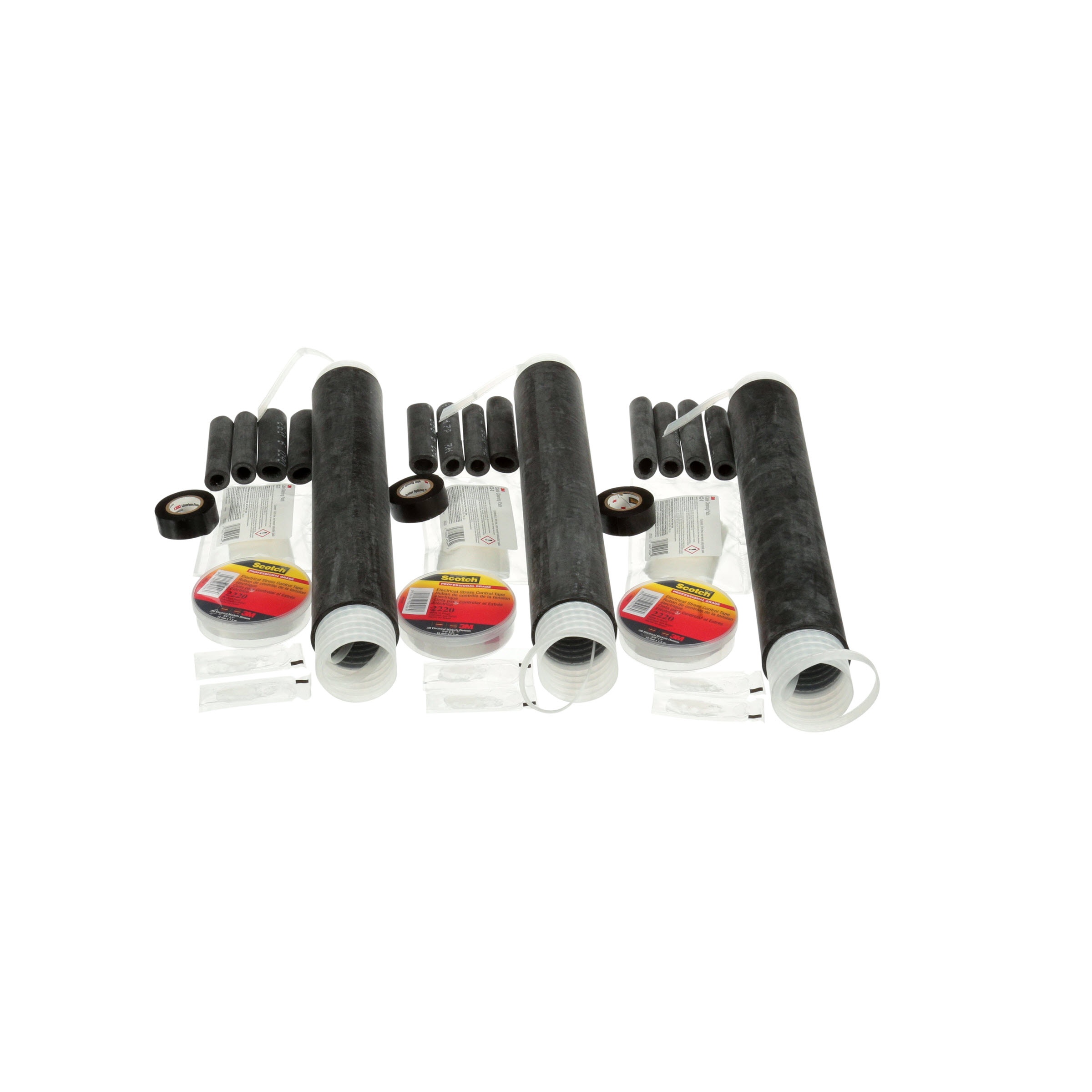 3M Motor Lead Inline Splice Kit, 5332, 5/8 kV, Shielded and non-shielded, 2-1/0 AWG (feeder), 4-1/0 AWG (motor lead)