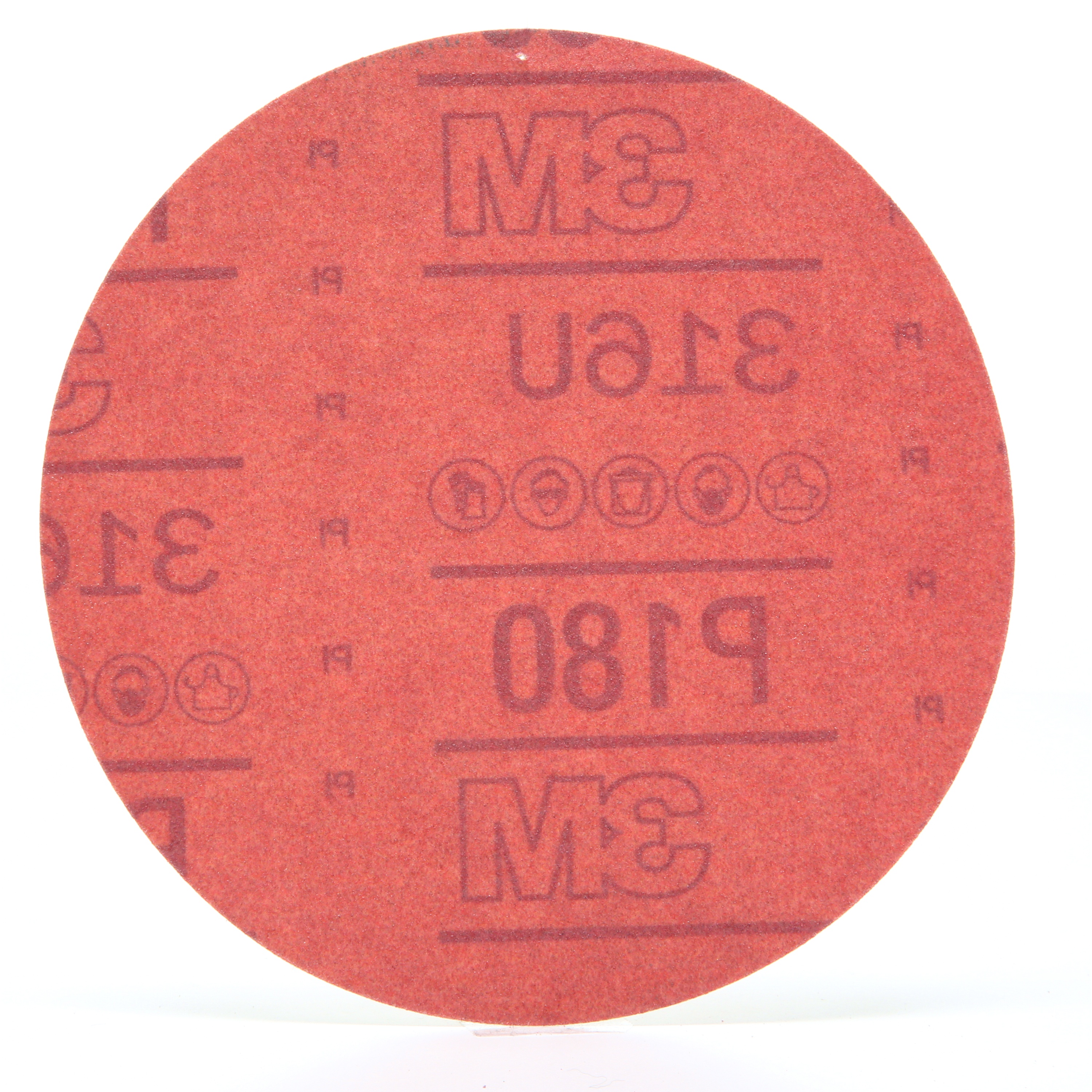 Disque abrasif rouge Hookit(MC) 3M(MC) 316U, 01222, 6 po, P180, 50 disques/carton, 6 cartons/caisse