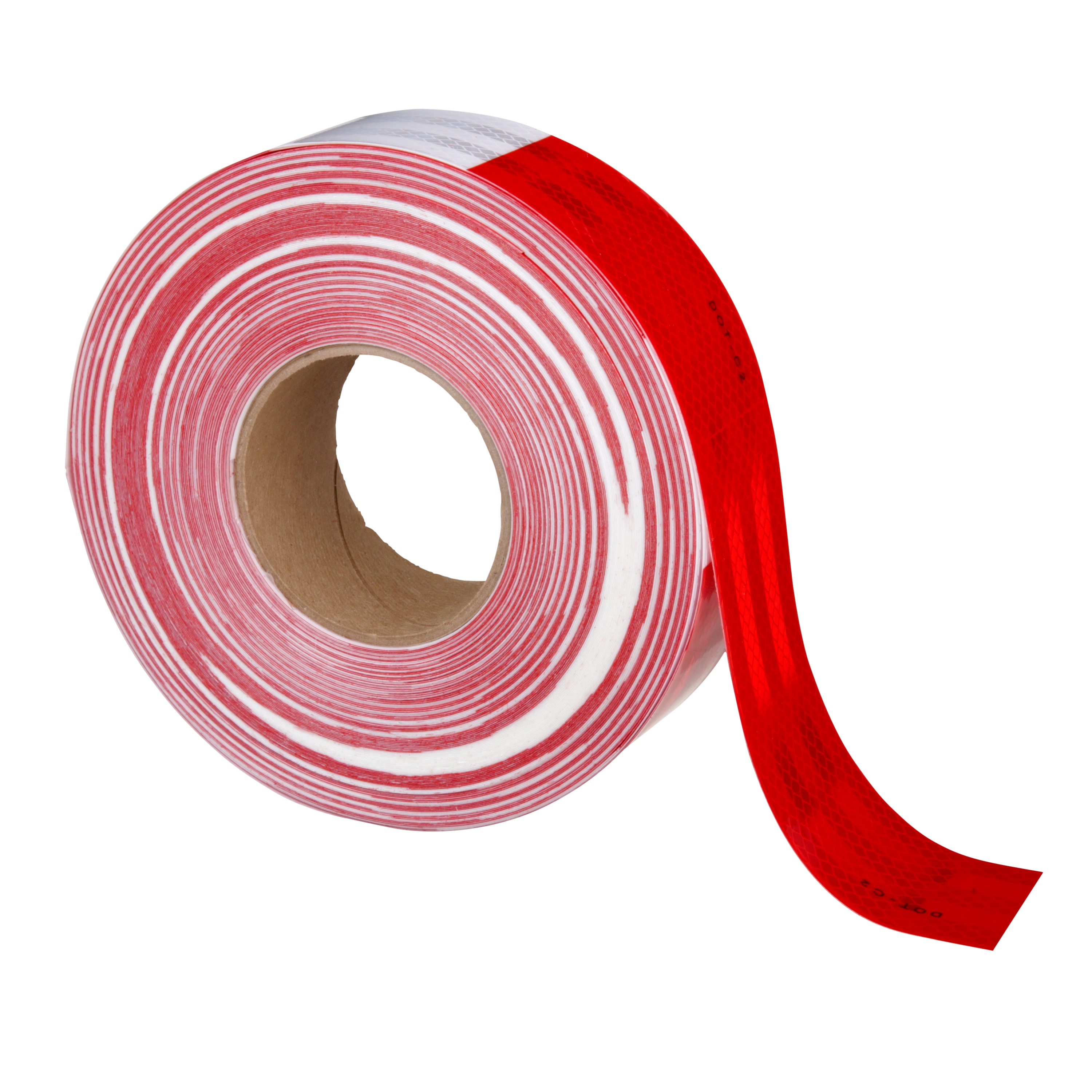 3M Diamond Grade™ Truck Conspicuity Markings, 983-32, kiss-cut (2 in x 18 in), red/white, 2 in x 50 yd
