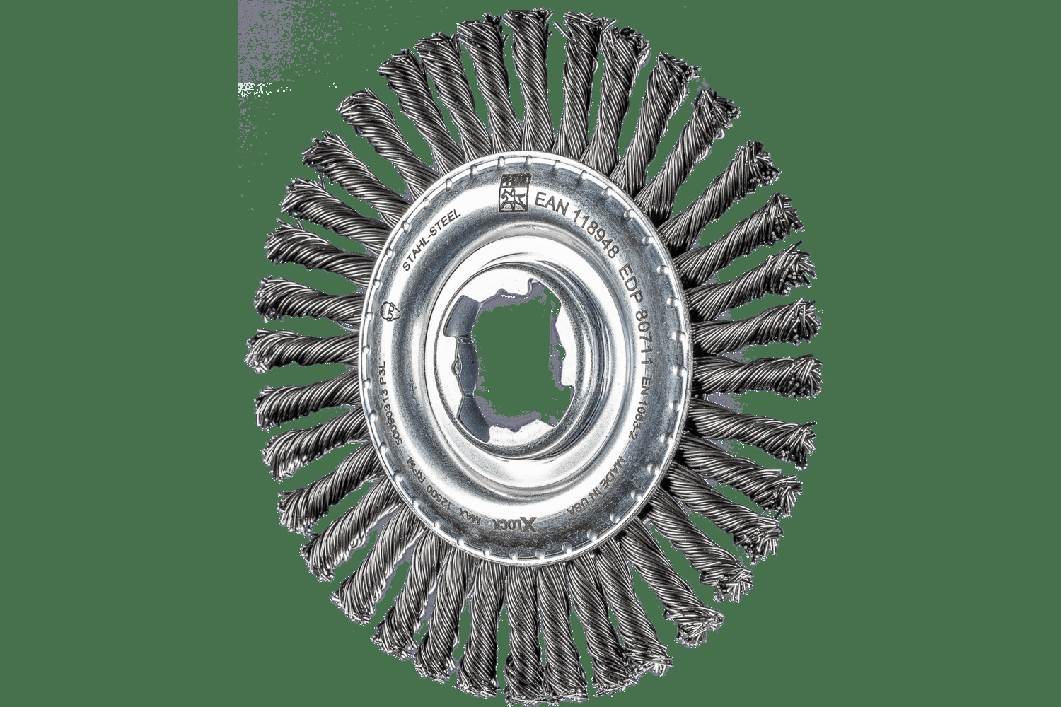 PFERD TOOLS Brosse circulaire Stringer Bead 4-1/2" Diam. .020 Acier au carbone X-LOCK