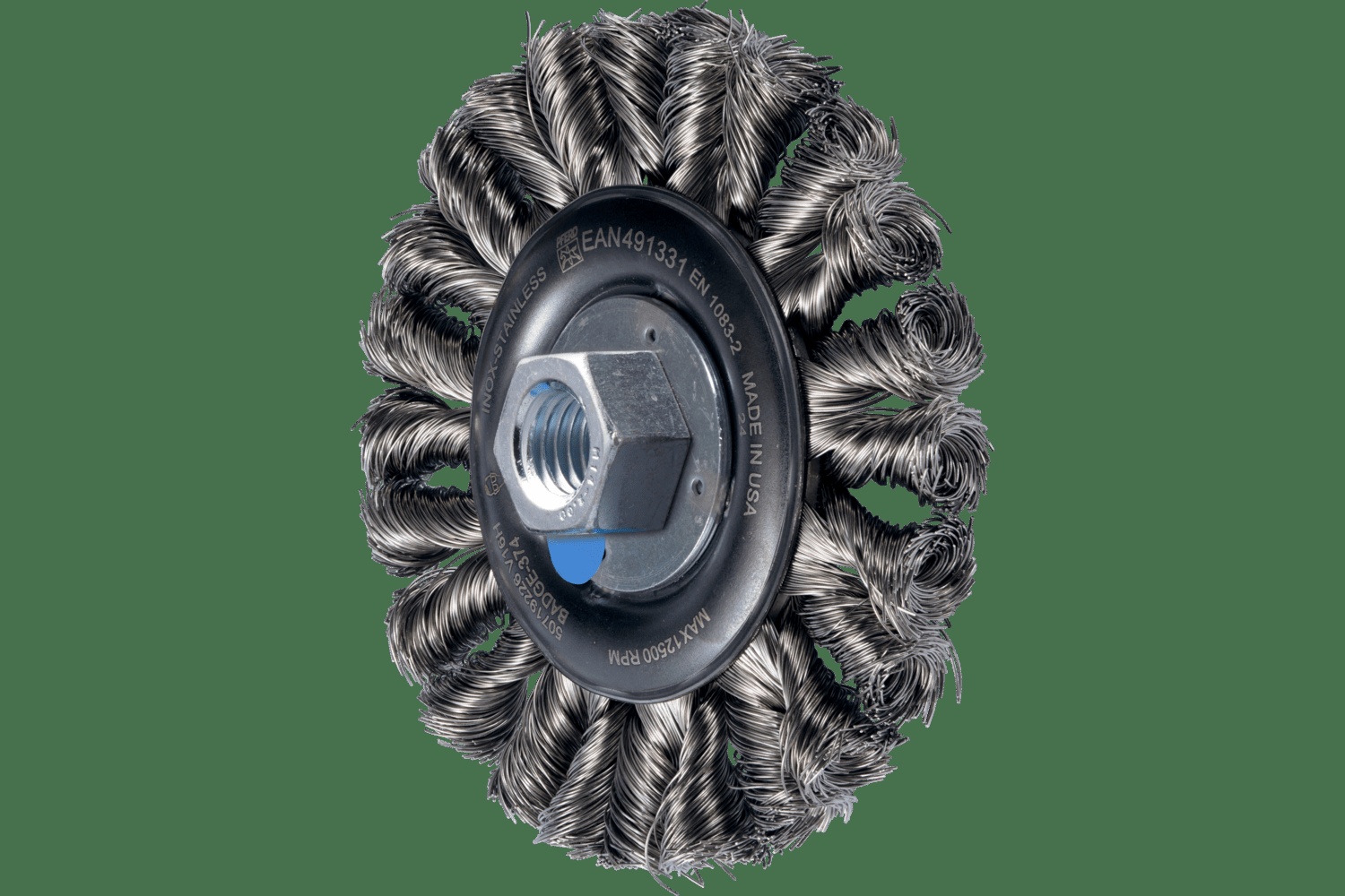 PFERD TOOLS Brosse circulaire à fils torsadés Full Cable COMBITWISTHD 4-1/2"Diam. .014" SS 5/8-11 Alésage