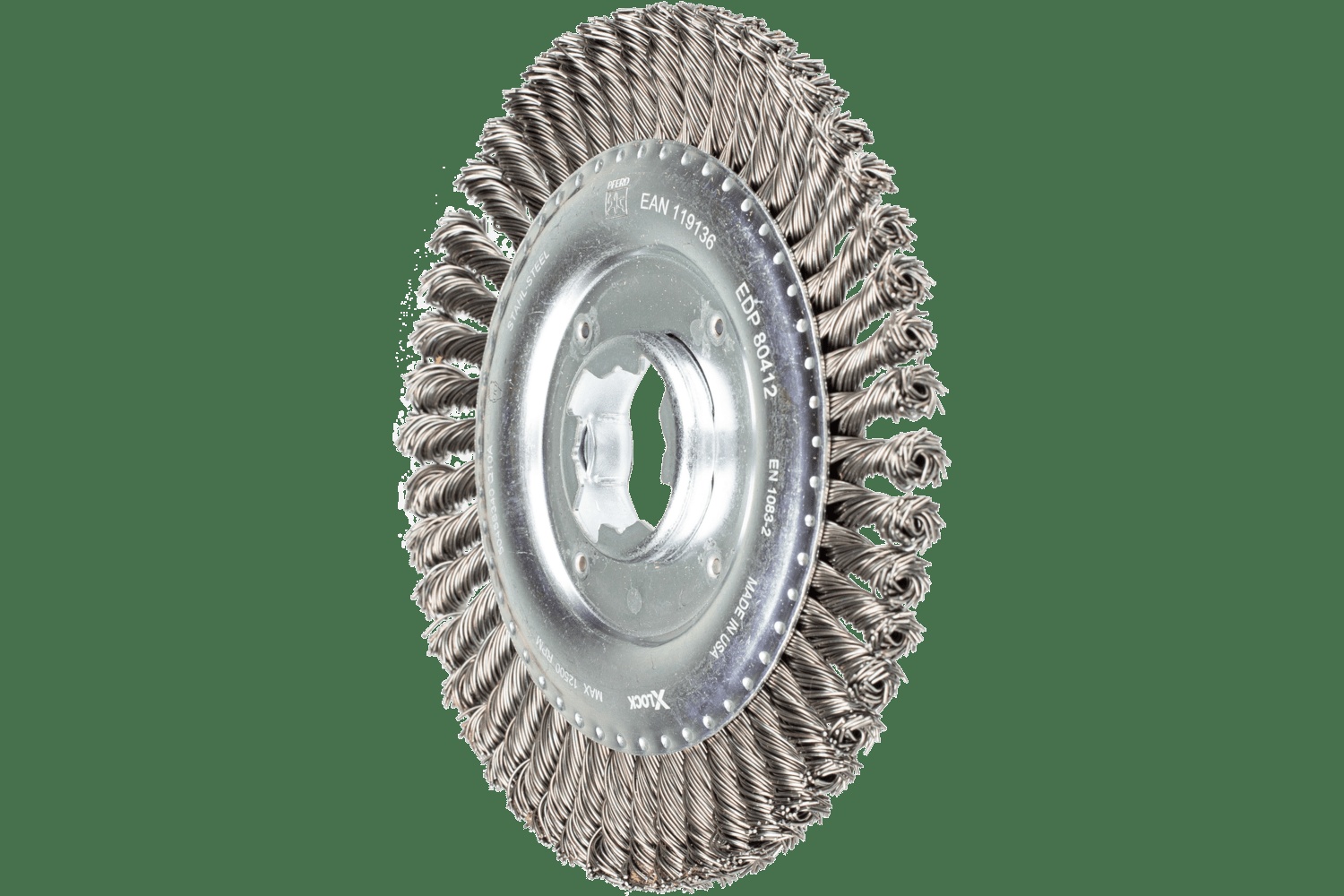 PFERD TOOLS Brosse circulaire Stringer Bead 4-7/8" Diam. .020 Acier au carbone X-LOCK