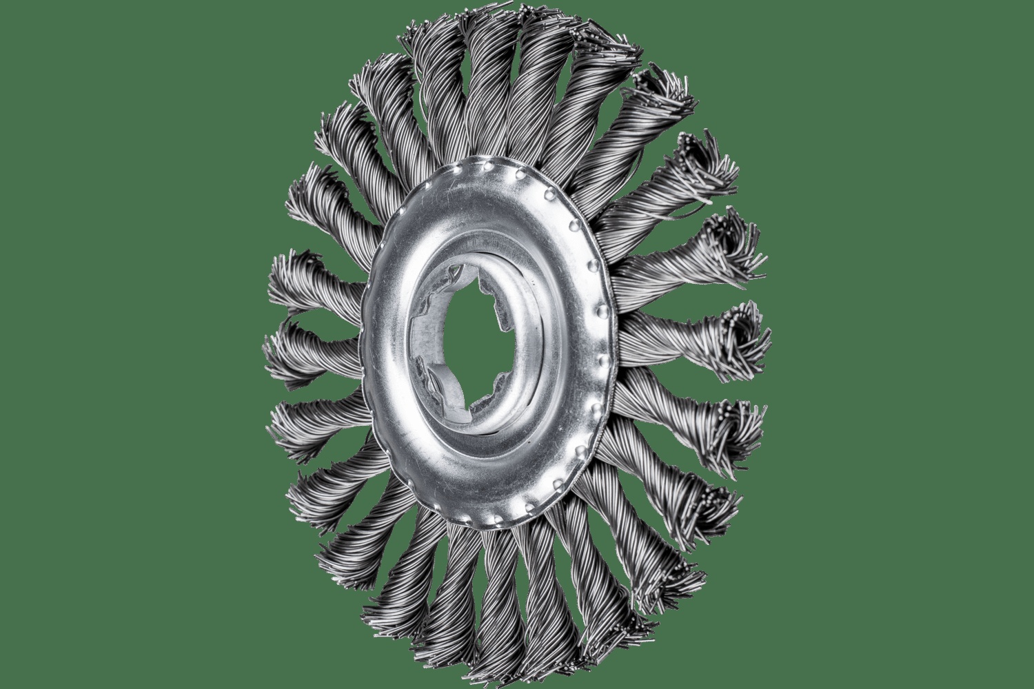PFERD TOOLS Brosse circulaire à fils torsadés Standard 4-7/8" Diam. .020 Acier au carbone X-LOCK