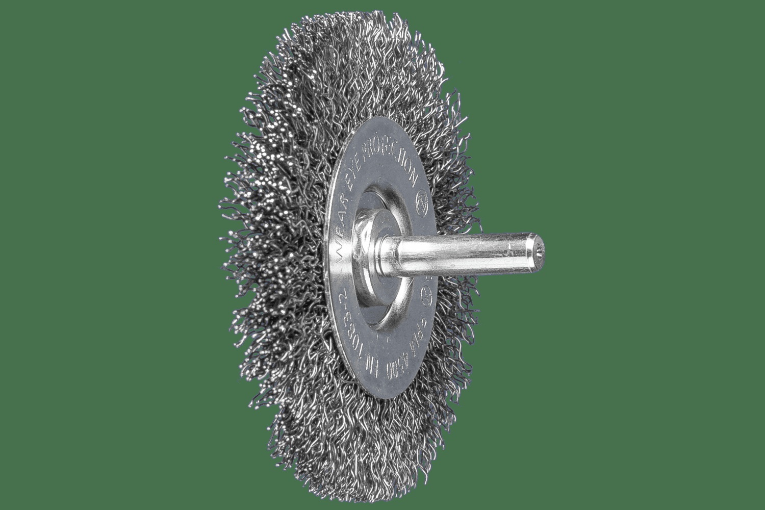 PFERD TOOLS Brosse circulaire sur tige à fils ondulés PSF 2" Diam. .012 Acier au carbone 1/4" tige