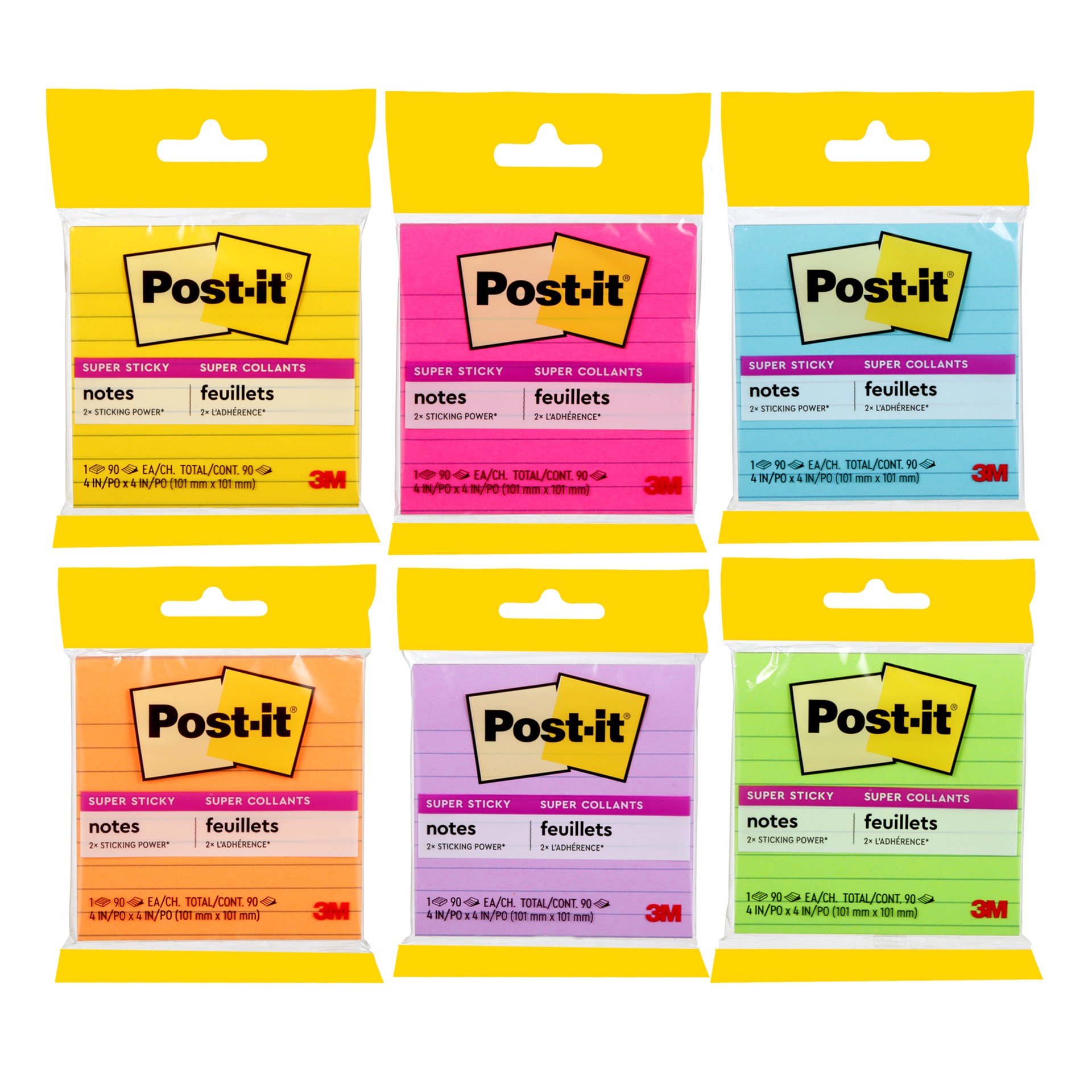 Post-it Super Sticky Notes Energy Boost