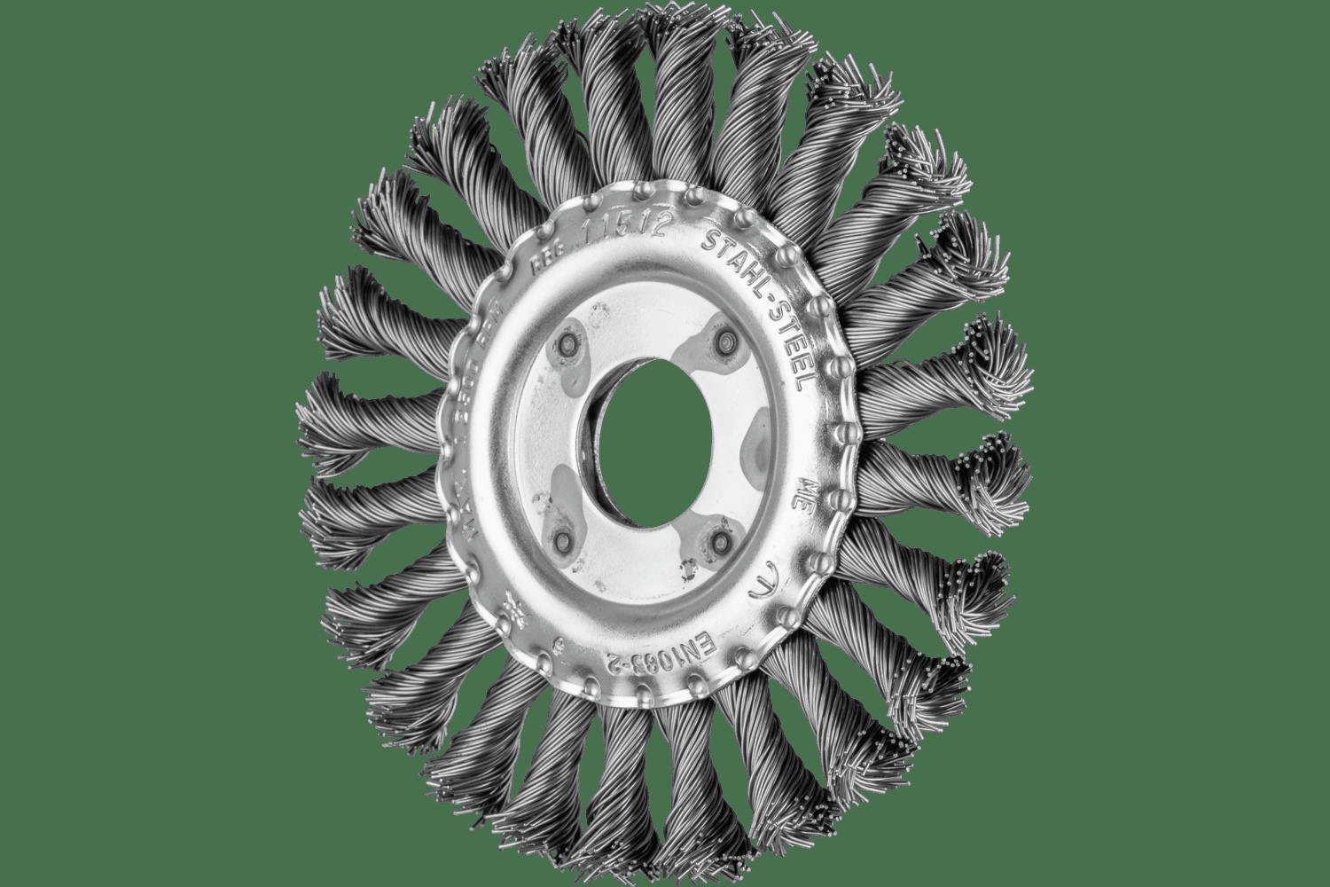 PFERD TOOLS Brosse circulaire à fils torsadés Full Cable 4-1/2" Diam. .020 Acier au carbone 7/8" Alésage