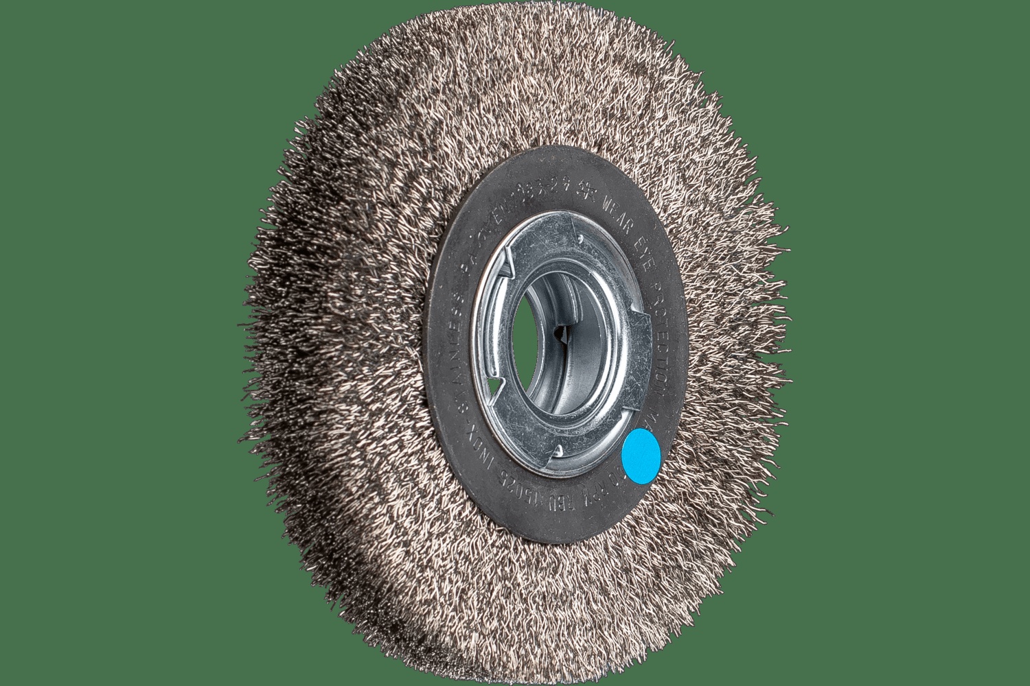 PFERD TOOLS Brosse circulaire à fils ondulés 6" Diam. Face moyenne .012 Acier inoxydable 2" Alésage