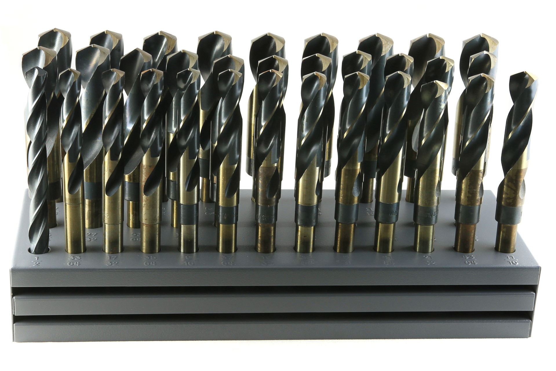 32PC S&D IMP FLT STD SET 1/2-1 W/DRILL