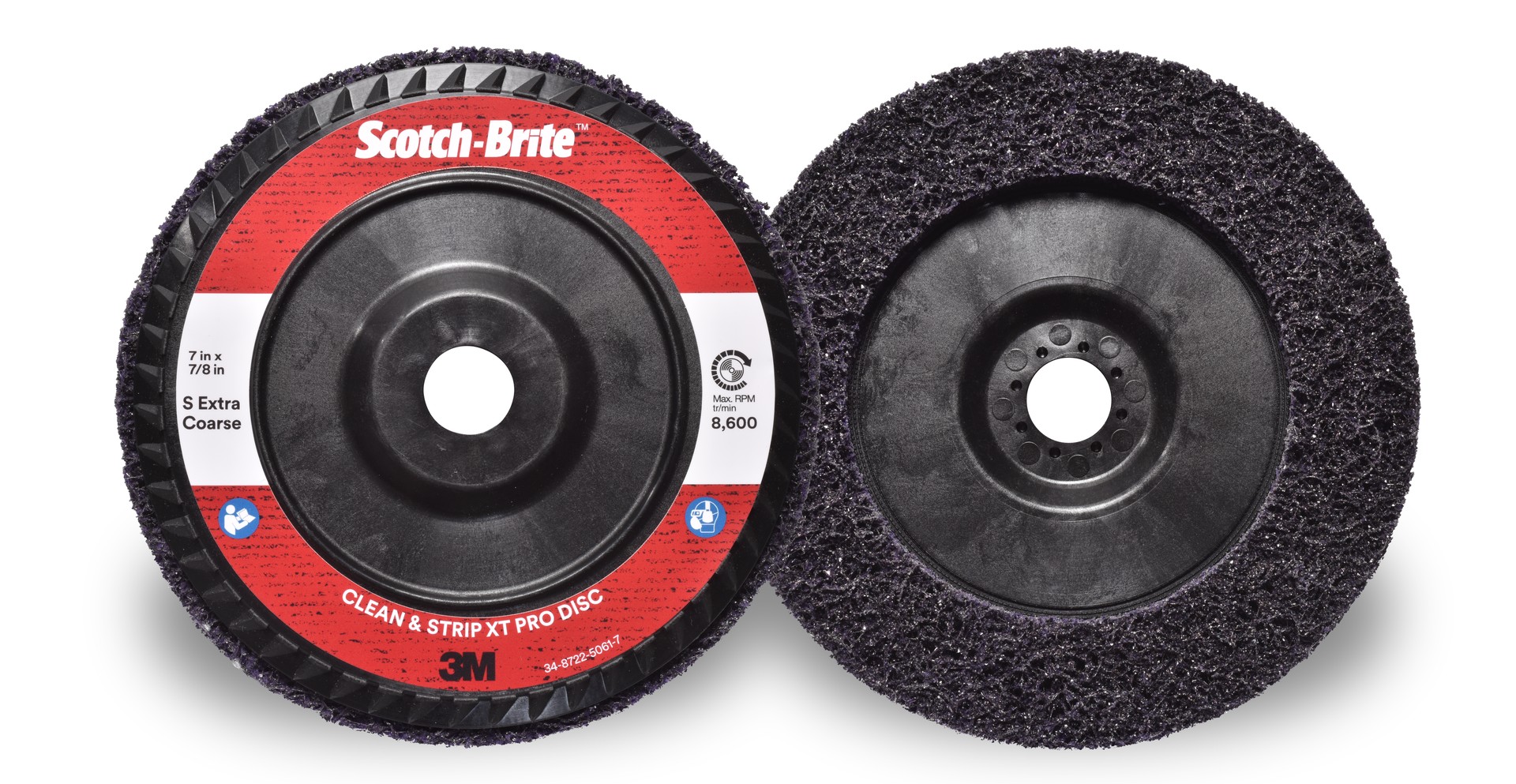 Disque « Clean and Strip » XT Pro Scotch-Brite(MC), fixation de type 27, grain S EXTRA GROSSIER, 177 x 22,2 mm (7 x 7/8 po)