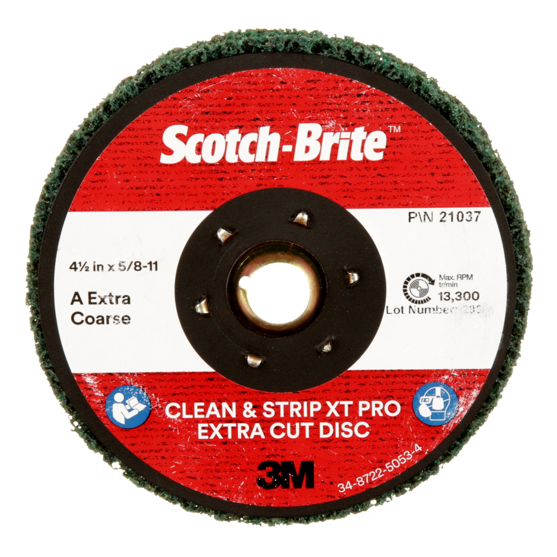 Scotch-Brite™ Clean and Strip XT Pro Extra Cut Disc, TN, A XCS, Quick Change, 7 in x 5/8 in-11 (177.8 mm x M18 x 2)