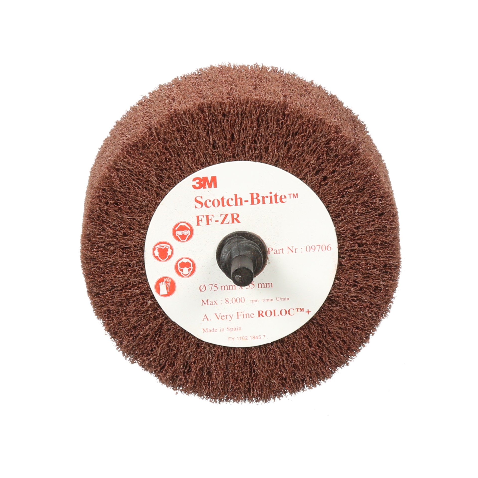 Brosse à lamelles Scotch-Brite(MC), FF-ZR, A TRÈS FIN, 7,62 x 3,5 cm (3 x 1 19/50 po)
