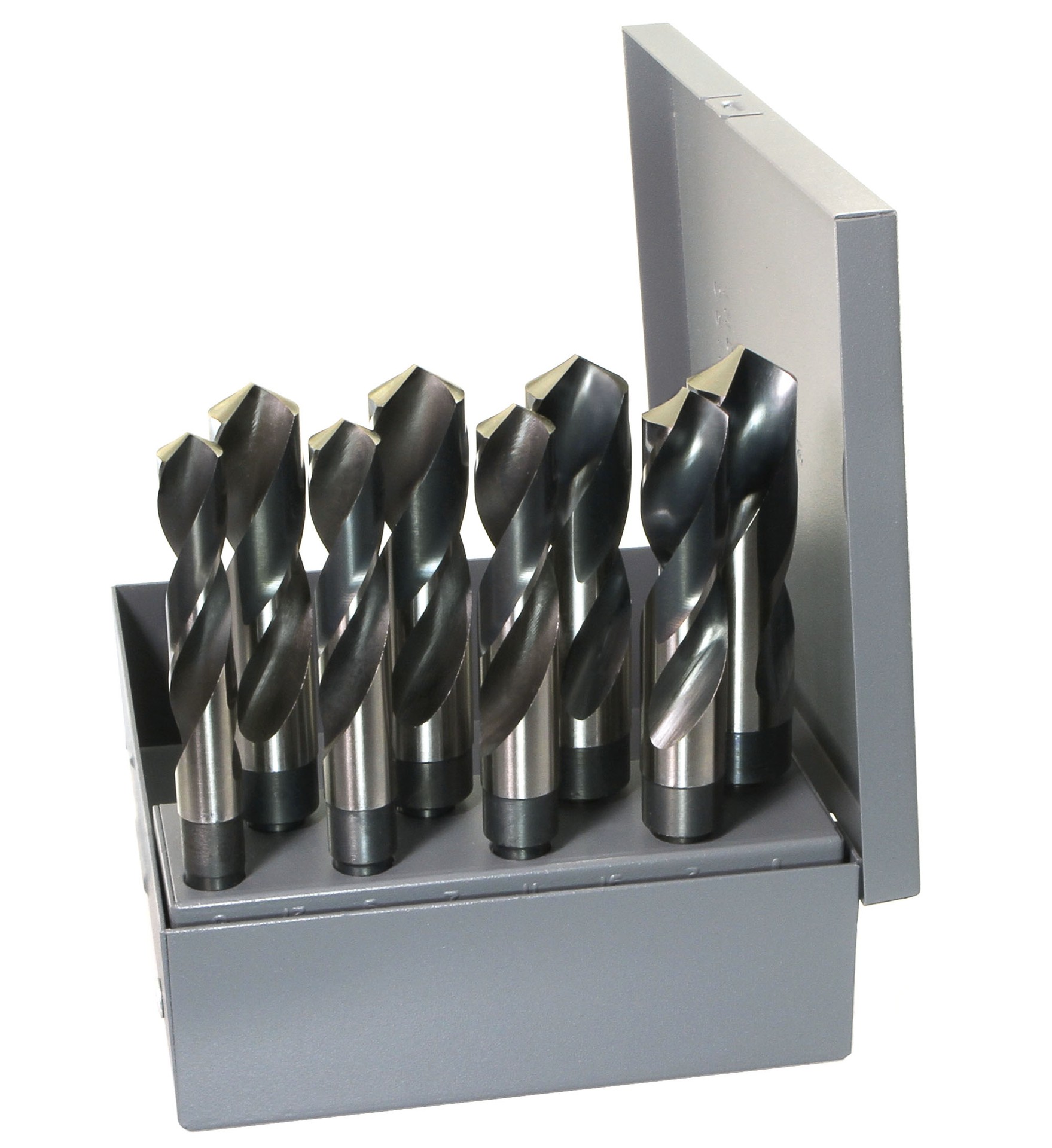 8PC S&D FLAT DRILL SET 9/16-1 BY 16THS